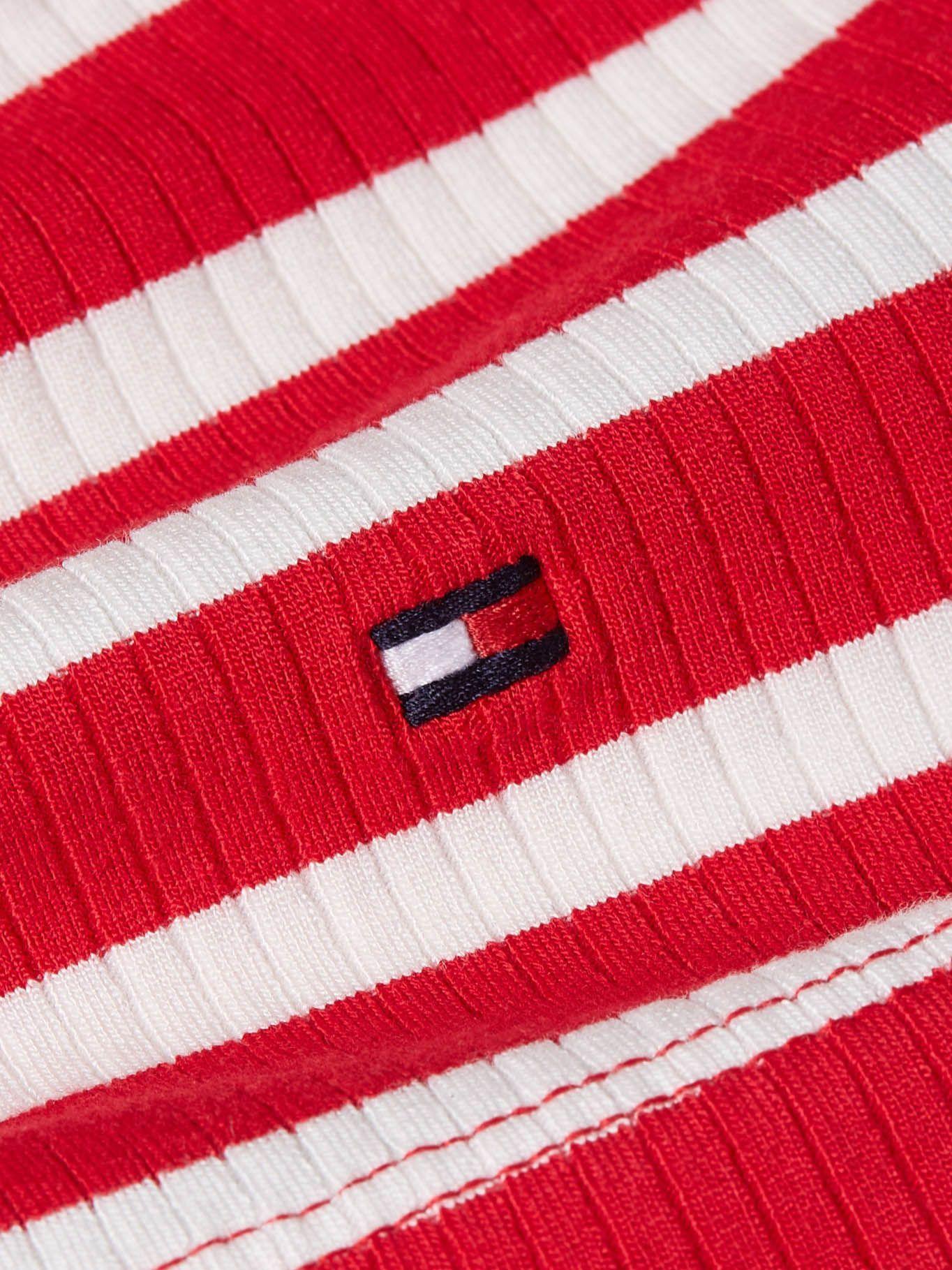 Vestido Maxi Acanalado Ajustado Rojo Tommy Hilfiger-4