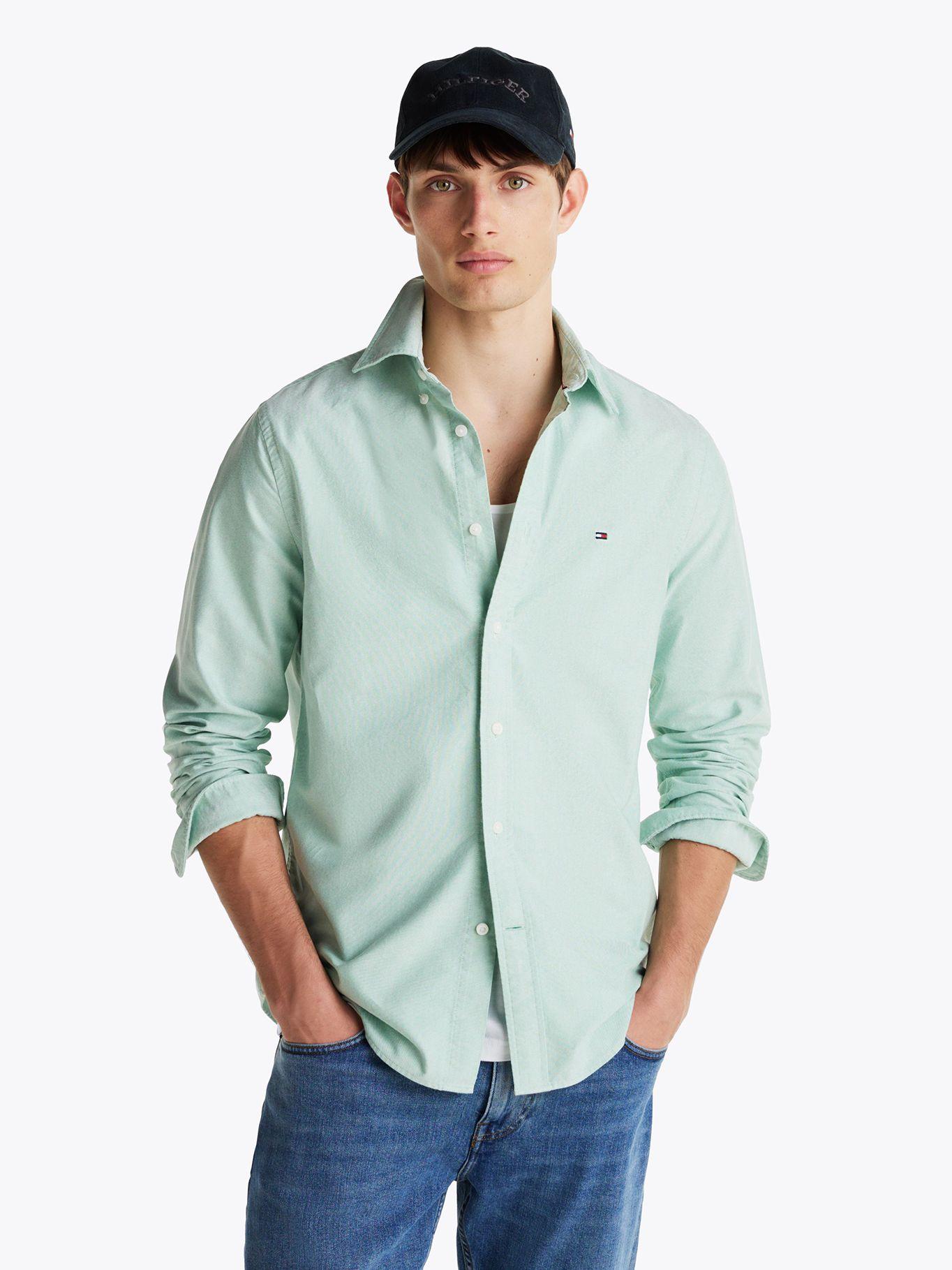 Camisa Oxford Heritage Regular L4F Verde Tommy Hilfiger-0