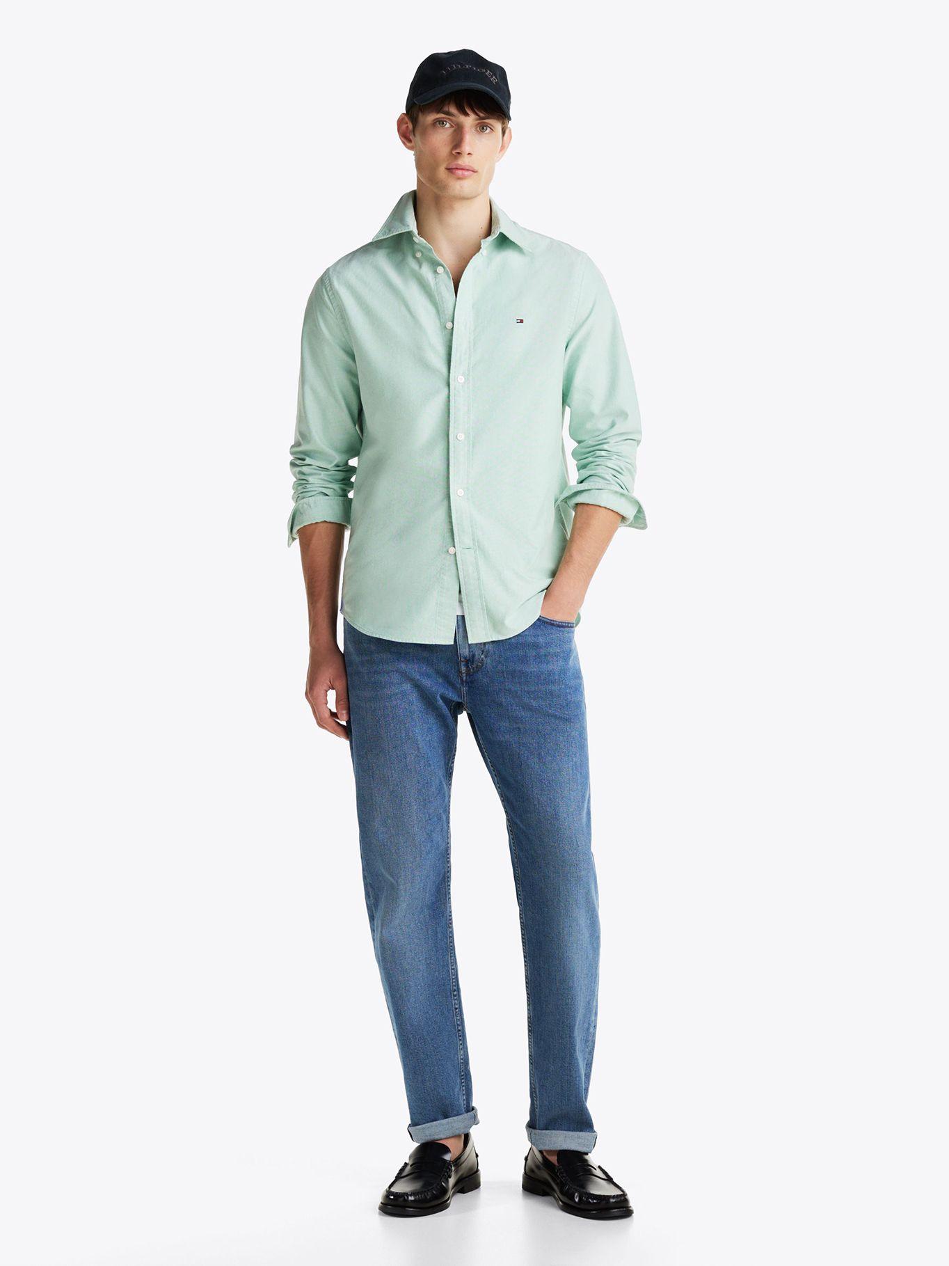 Camisa Oxford Heritage Regular L4F Verde Tommy Hilfiger-1