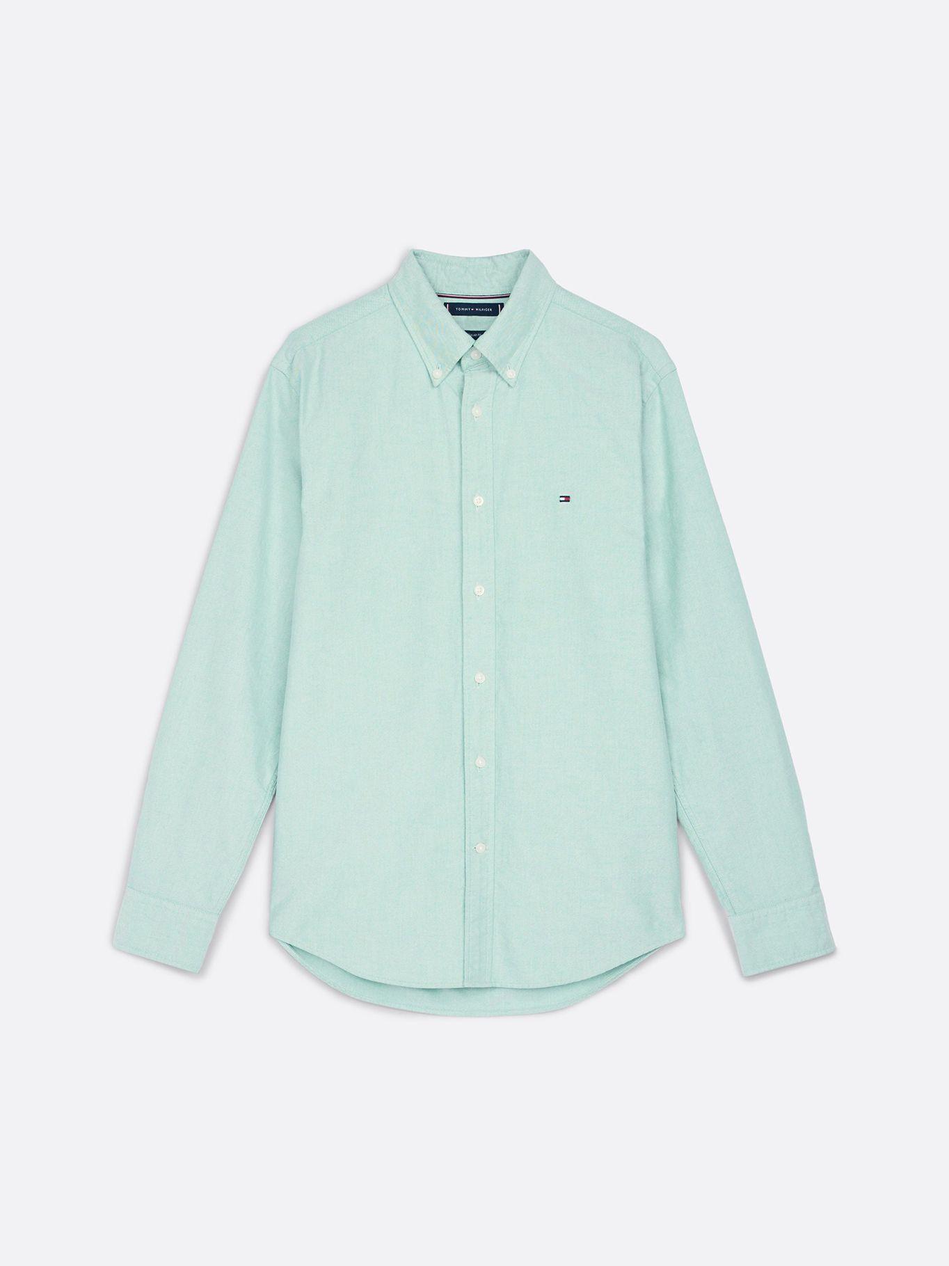 Camisa Oxford Heritage Regular L4F Verde Tommy Hilfiger-4