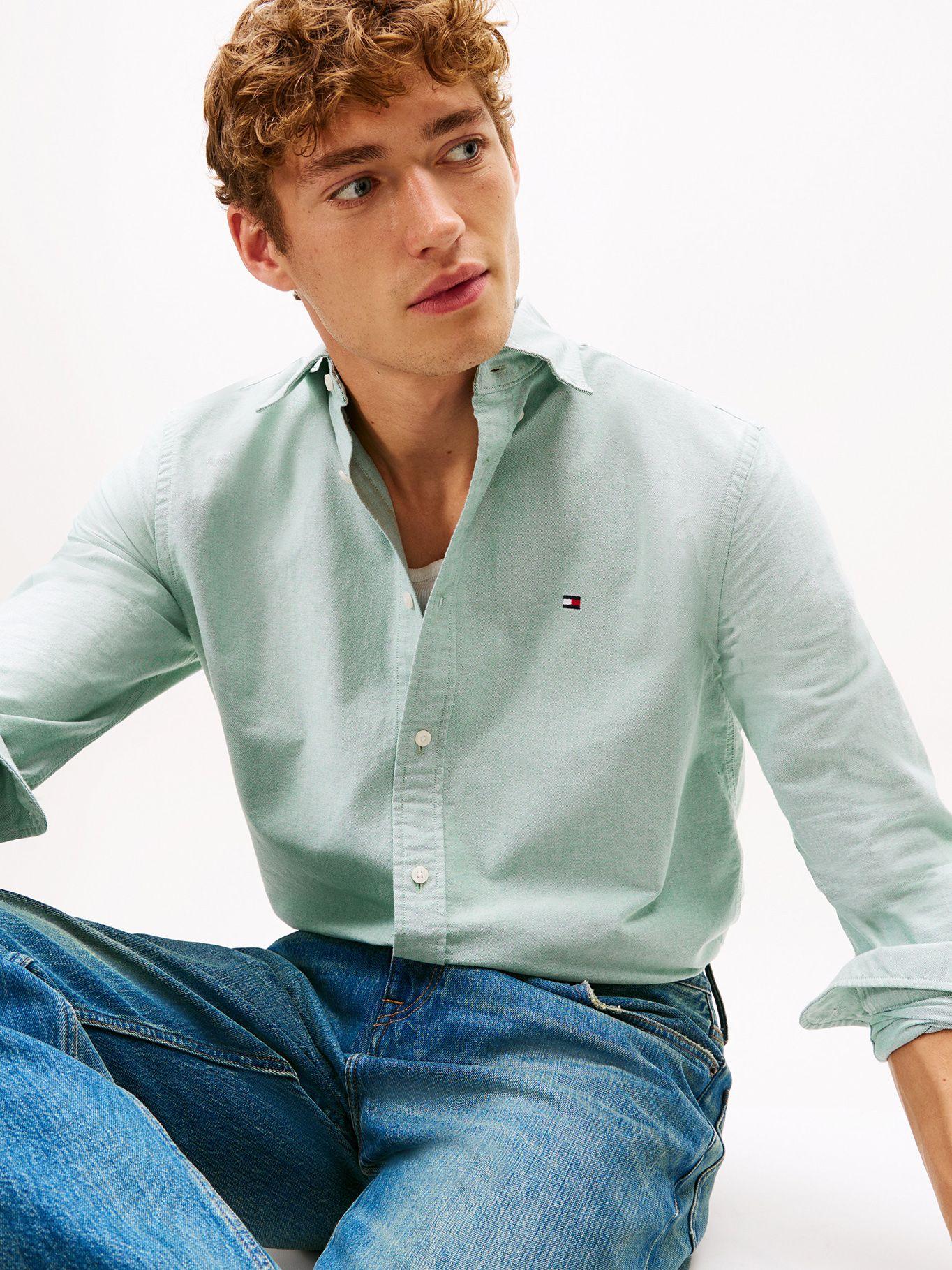 Camisa Oxford Heritage Regular Verde Tommy Hilfiger-3