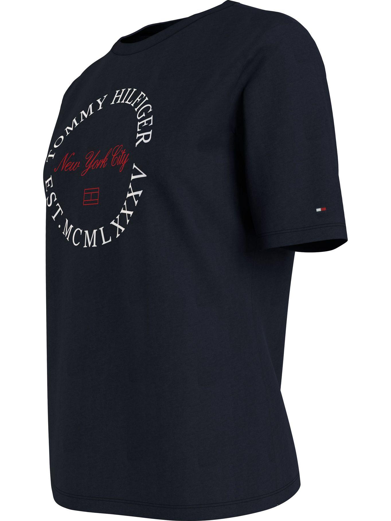 Polera Circle Logo Regular Fit Azul Tommy Hilfiger-2