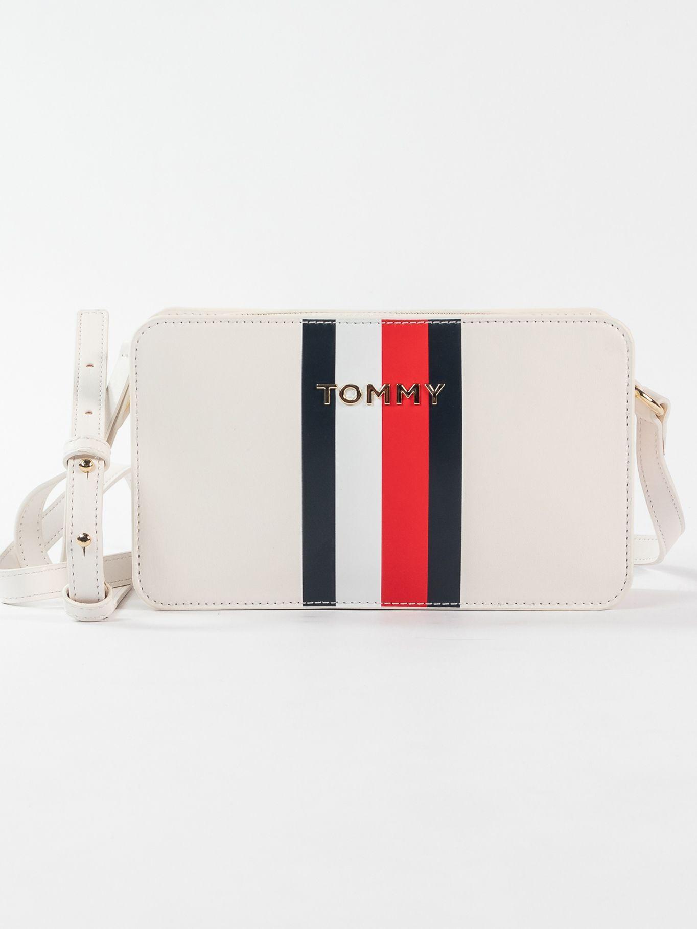 Cartera Crossover Stripe Logo Blanco Tommy Hilfiger-0