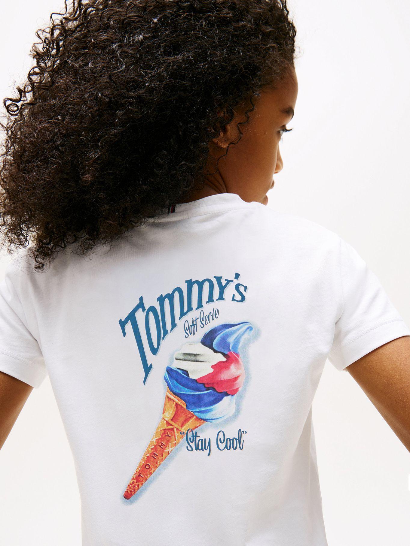 Polera Con Logo Gráfico Blanco Tommy Hilfiger-3