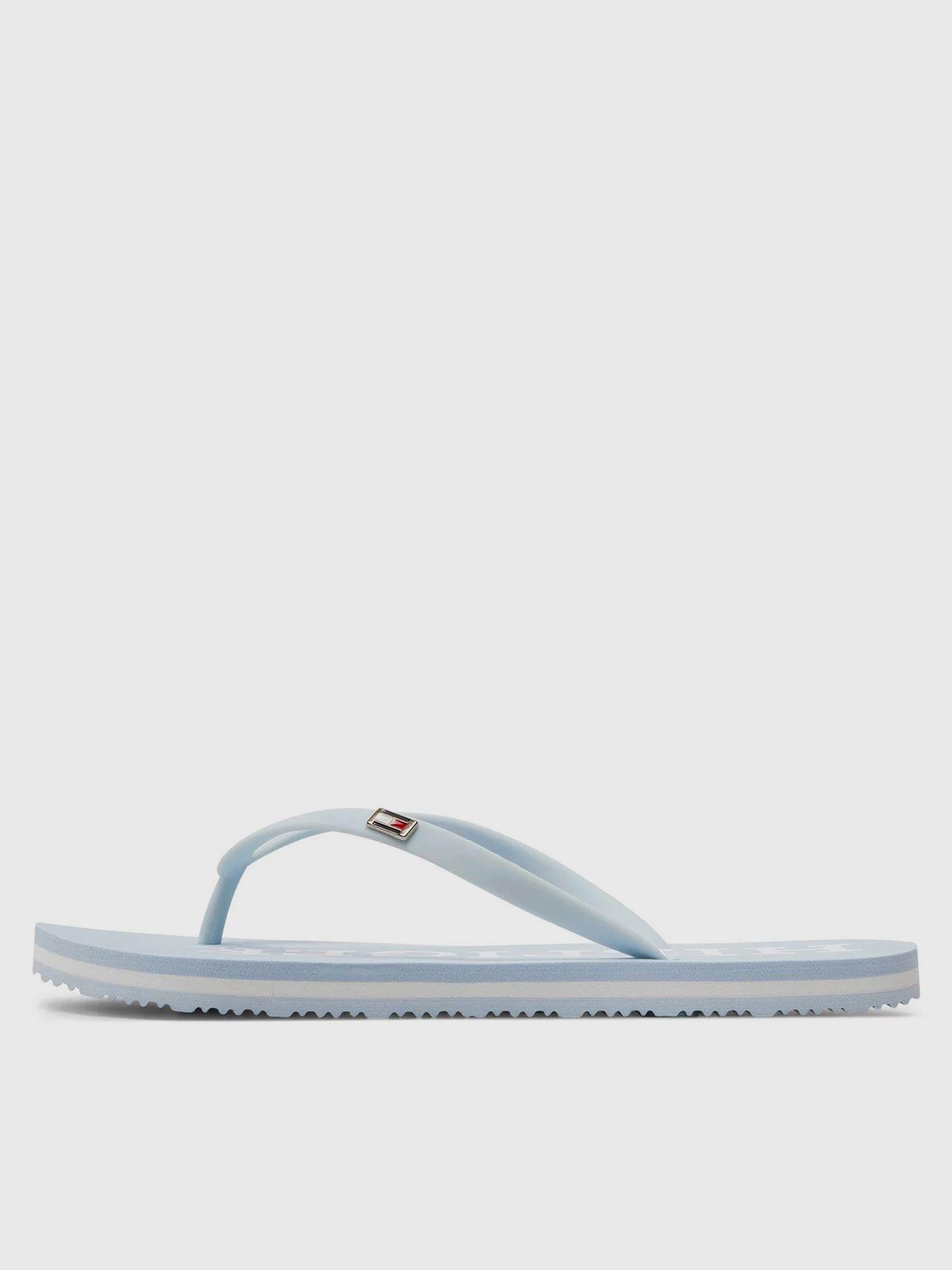 Sandalia Con Logo Esmaltado Celeste Tommy Hilfiger-3