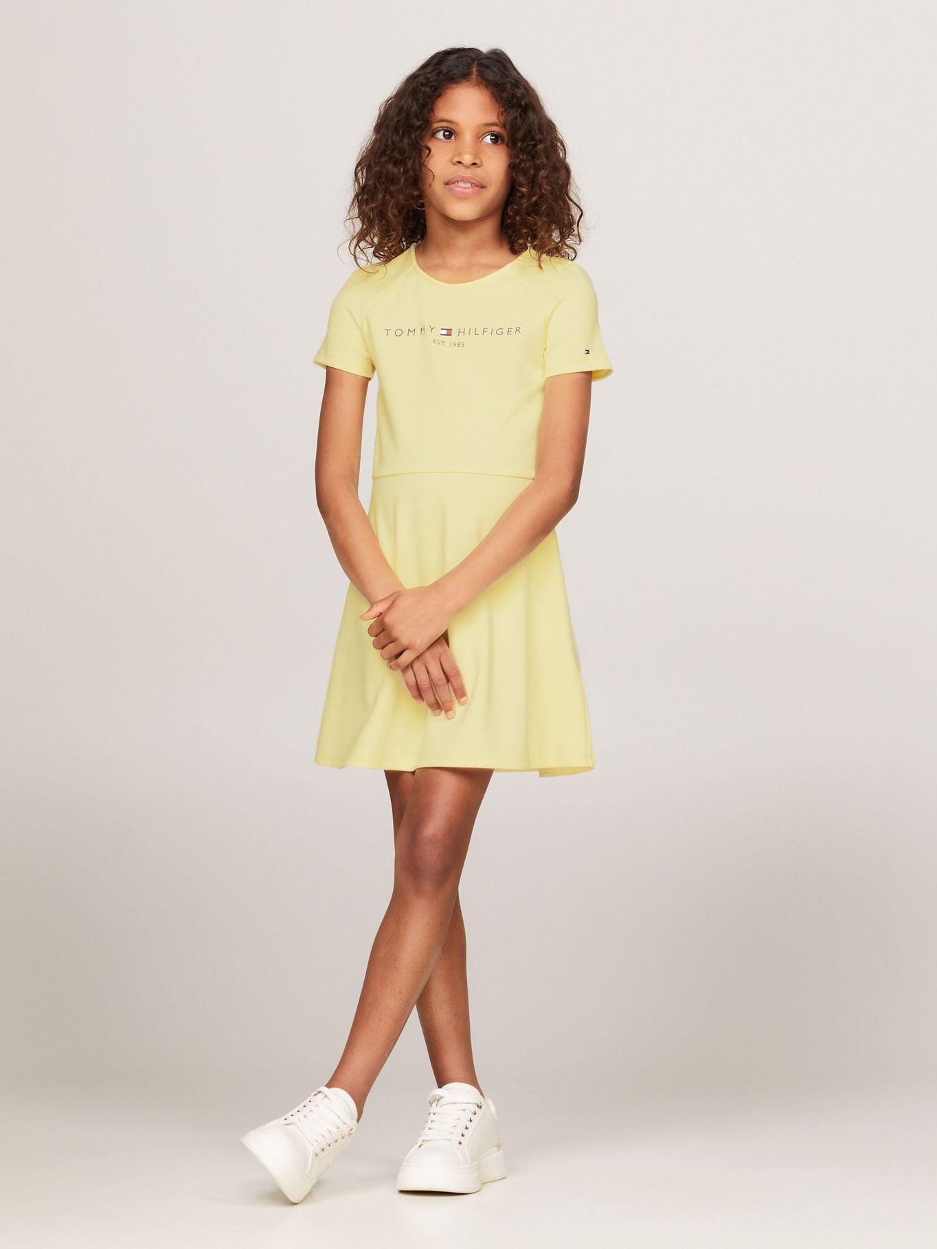 Vestido Essential Con Logo Amarillo Tommy Hilfiger-0