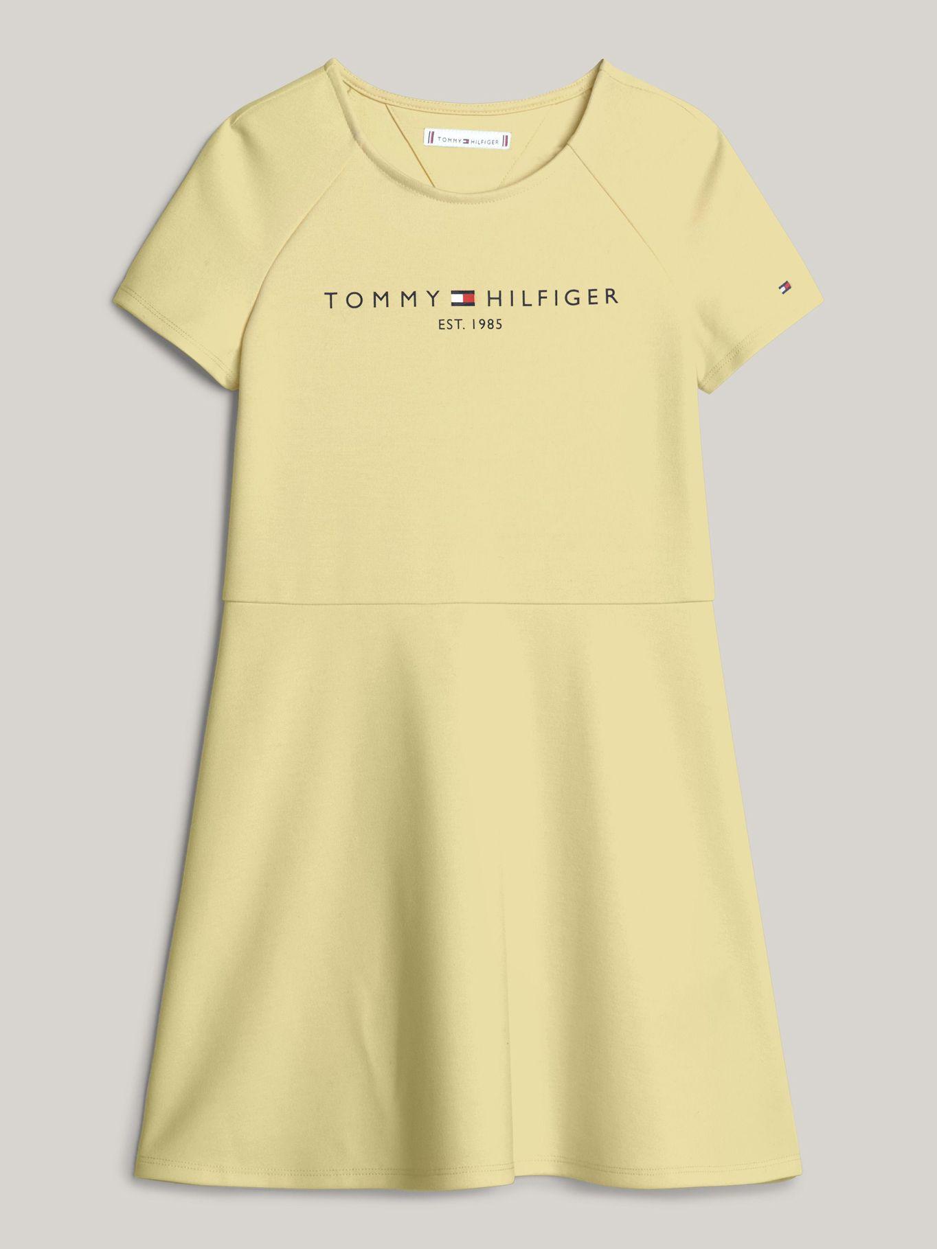 Vestido Essential Con Logo Amarillo Tommy Hilfiger-4