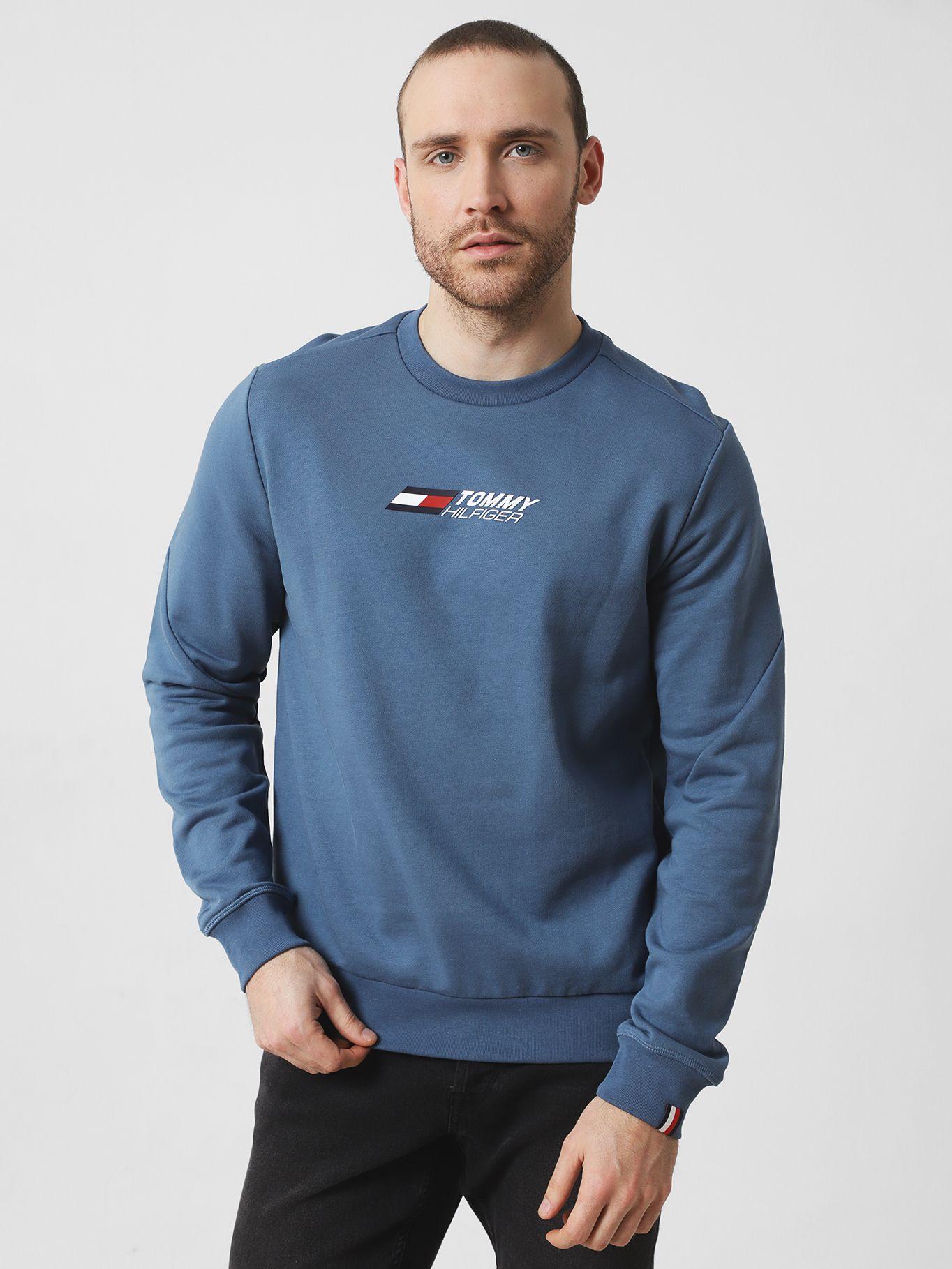 Polerón Sport Essential C-Neck Azul Tommy Hilfiger-0