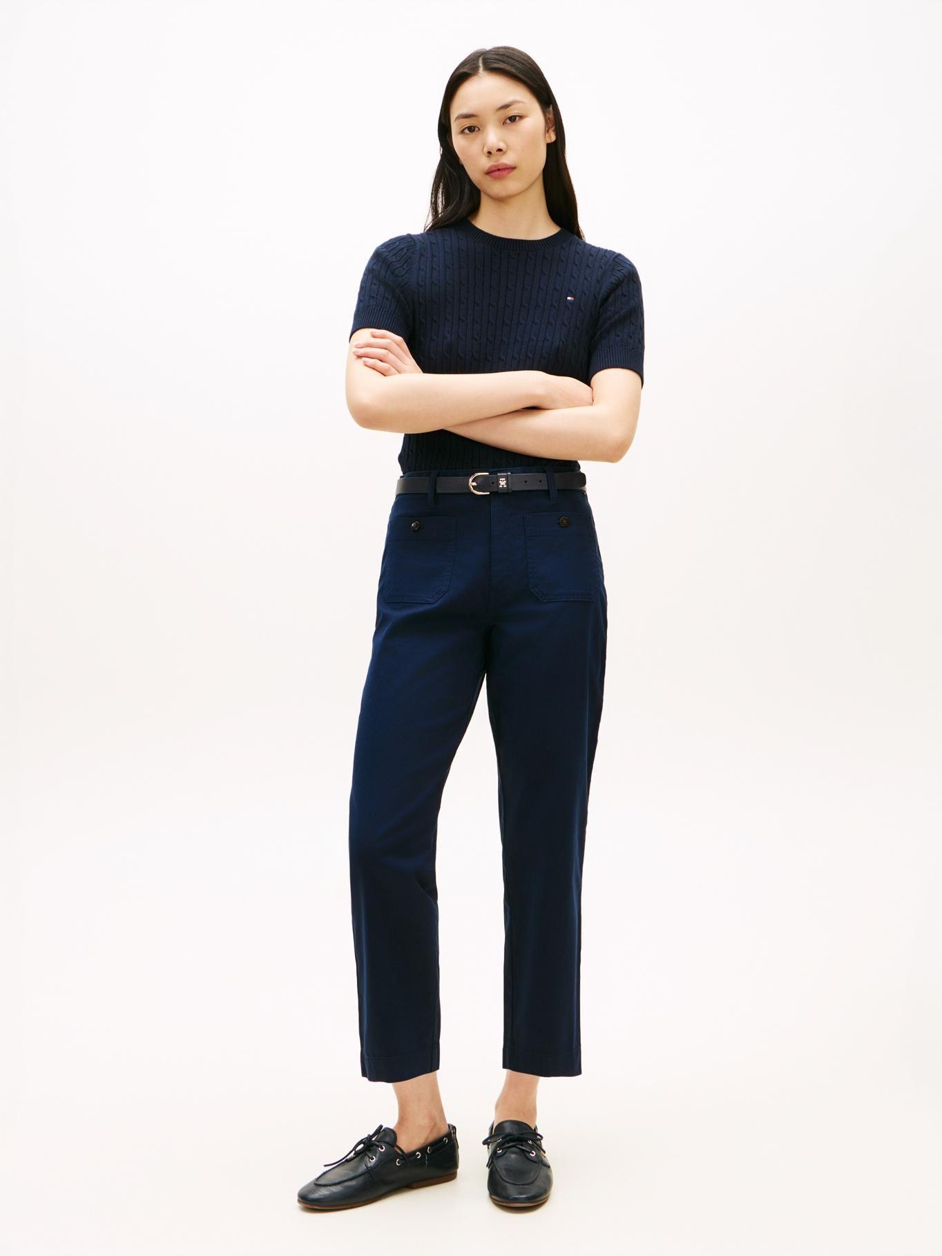 Pantalón Twill Con Bolsillos-0