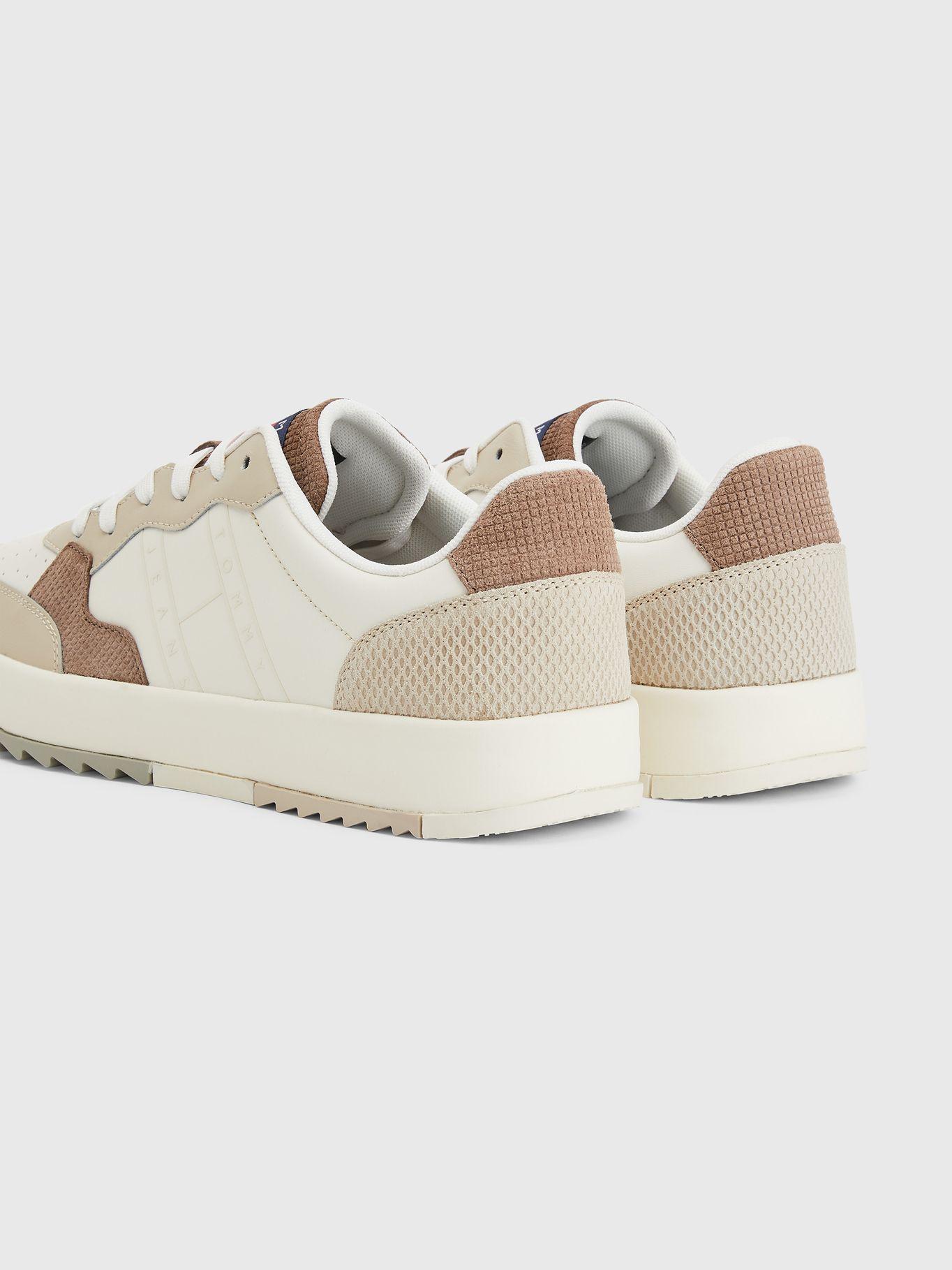 Zapatillas De Cuero Suela Cupsole Beige Tommy Hilfiger-1
