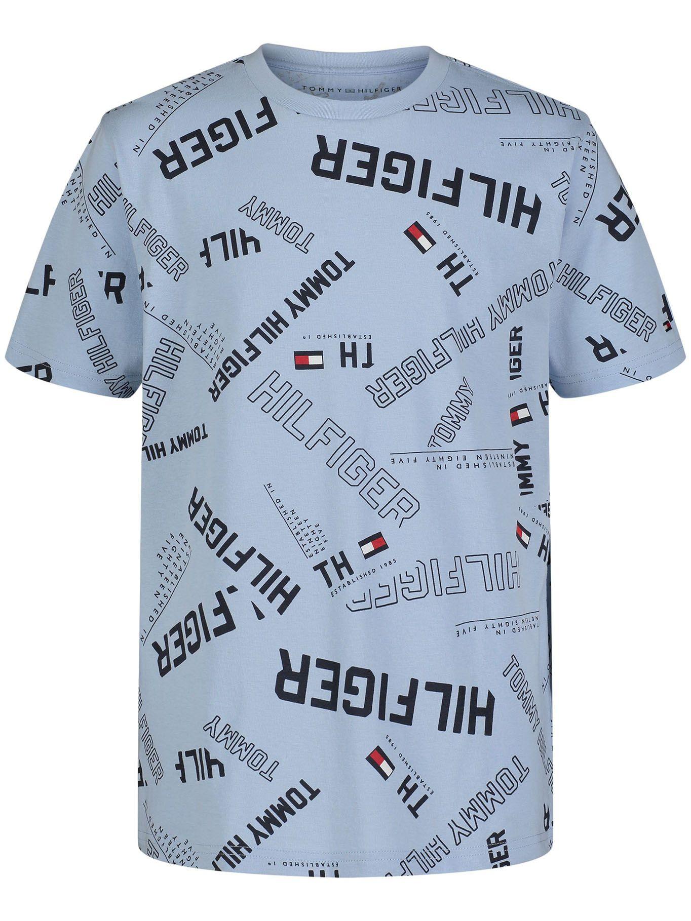 Polera Multi Logos Celeste Tommy Hilfiger-0