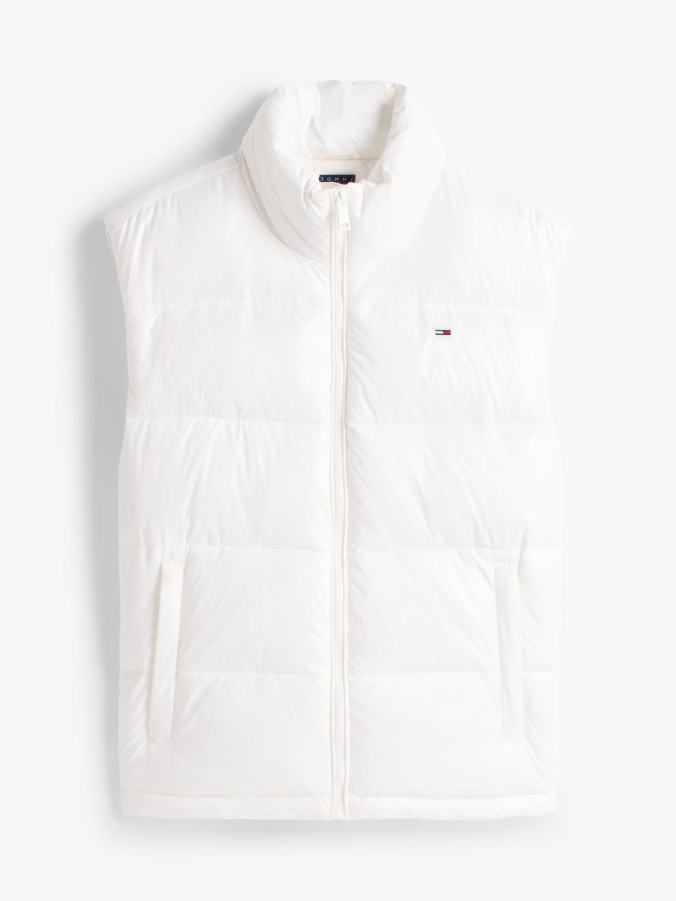 Parka Acolchada Brillante Bordado Tommy Jeans Blanco-4