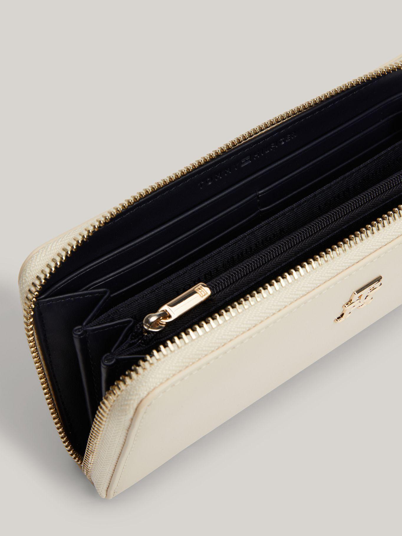 Billetera Chic Grande Con Cierre Beige Tommy Hilfiger-3