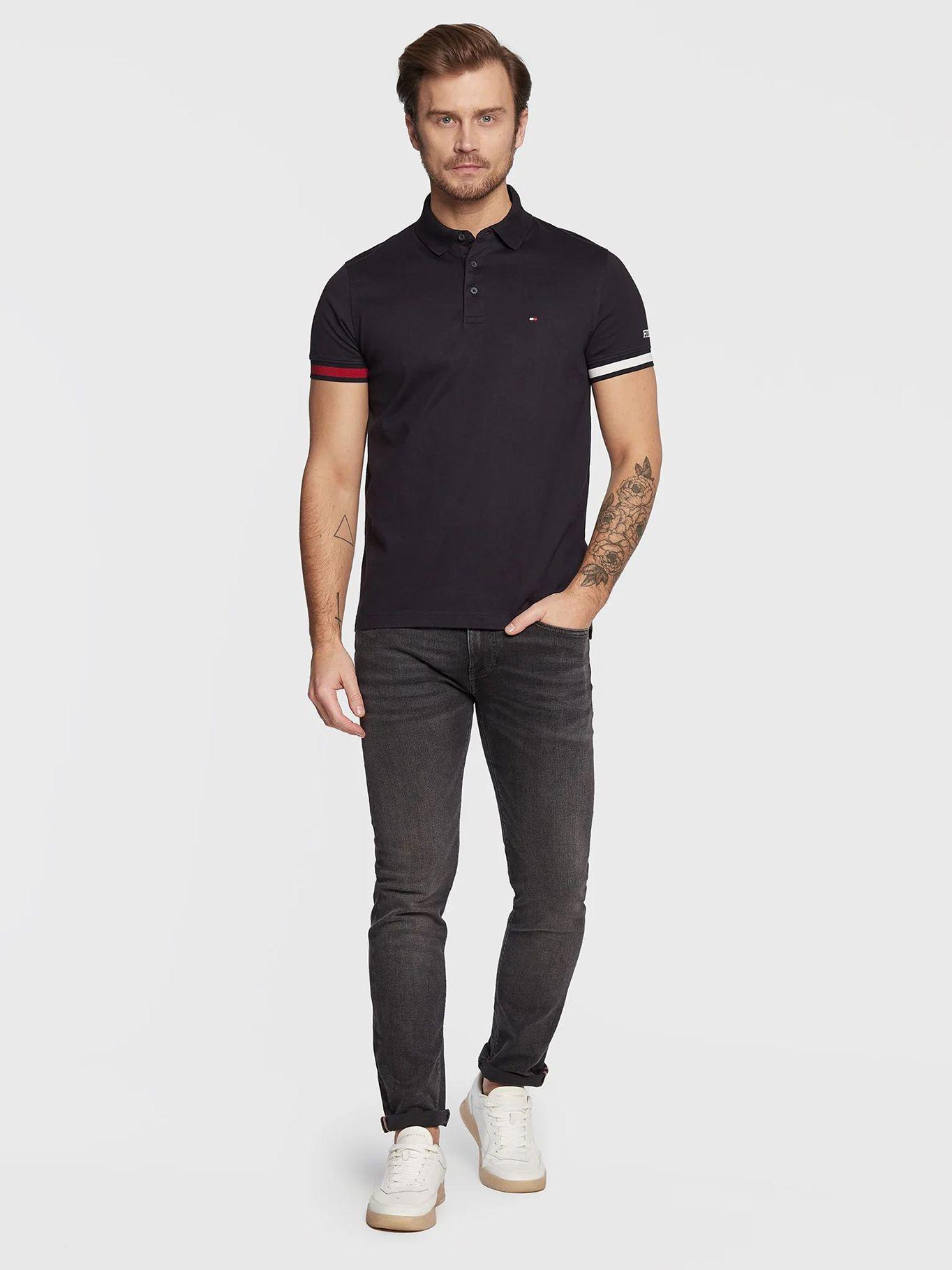 Polo Con Ribetes Slim Fit Azul Tommy Hilfiger-1