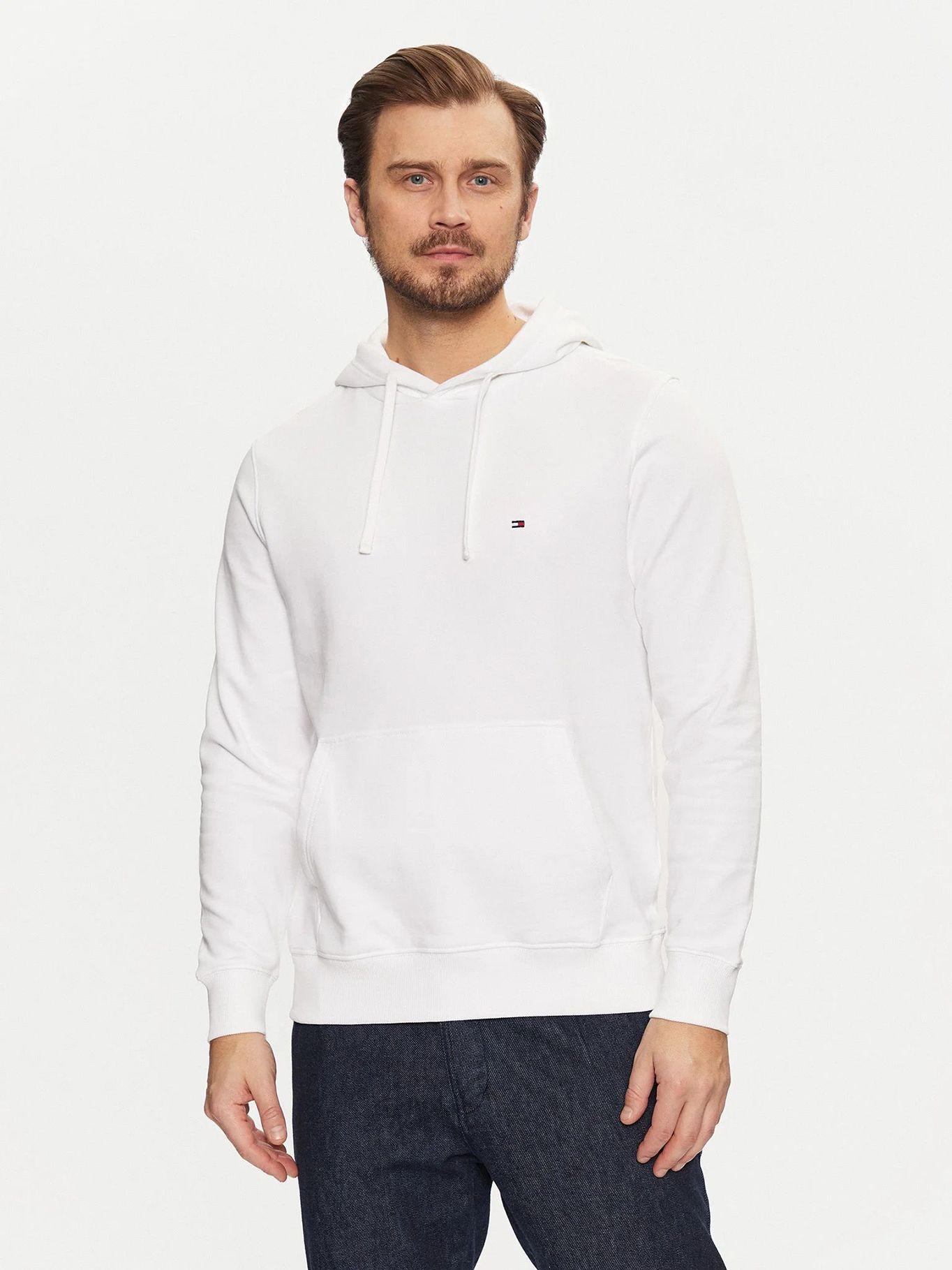 Polerón Hoodie Con Logo Bordado Blanco Tommy Hilfiger-0
