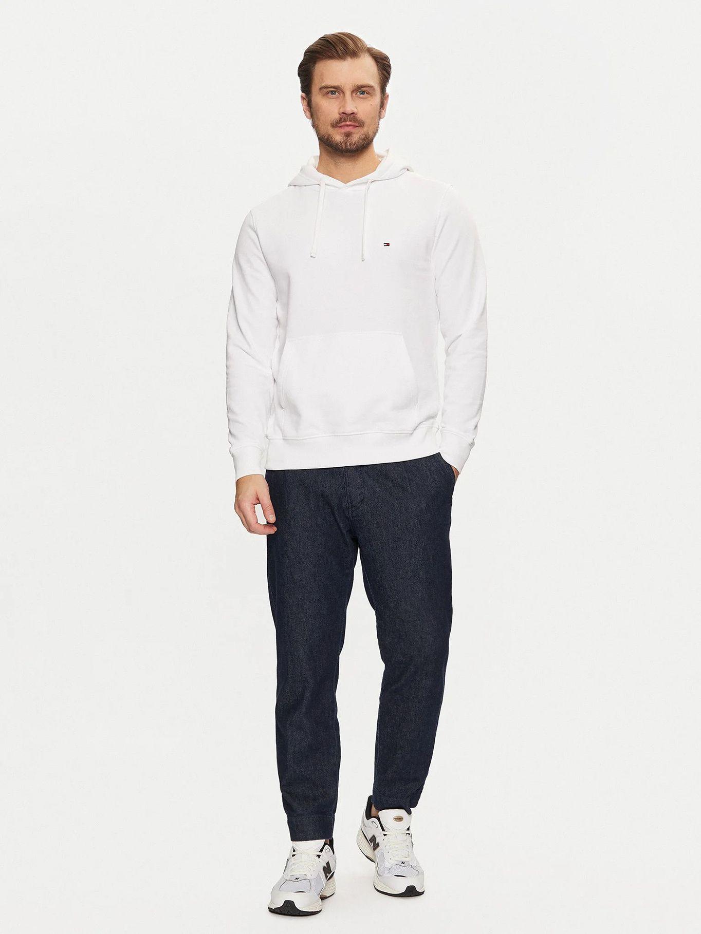Polerón Hoodie Con Logo Bordado Blanco Tommy Hilfiger-1
