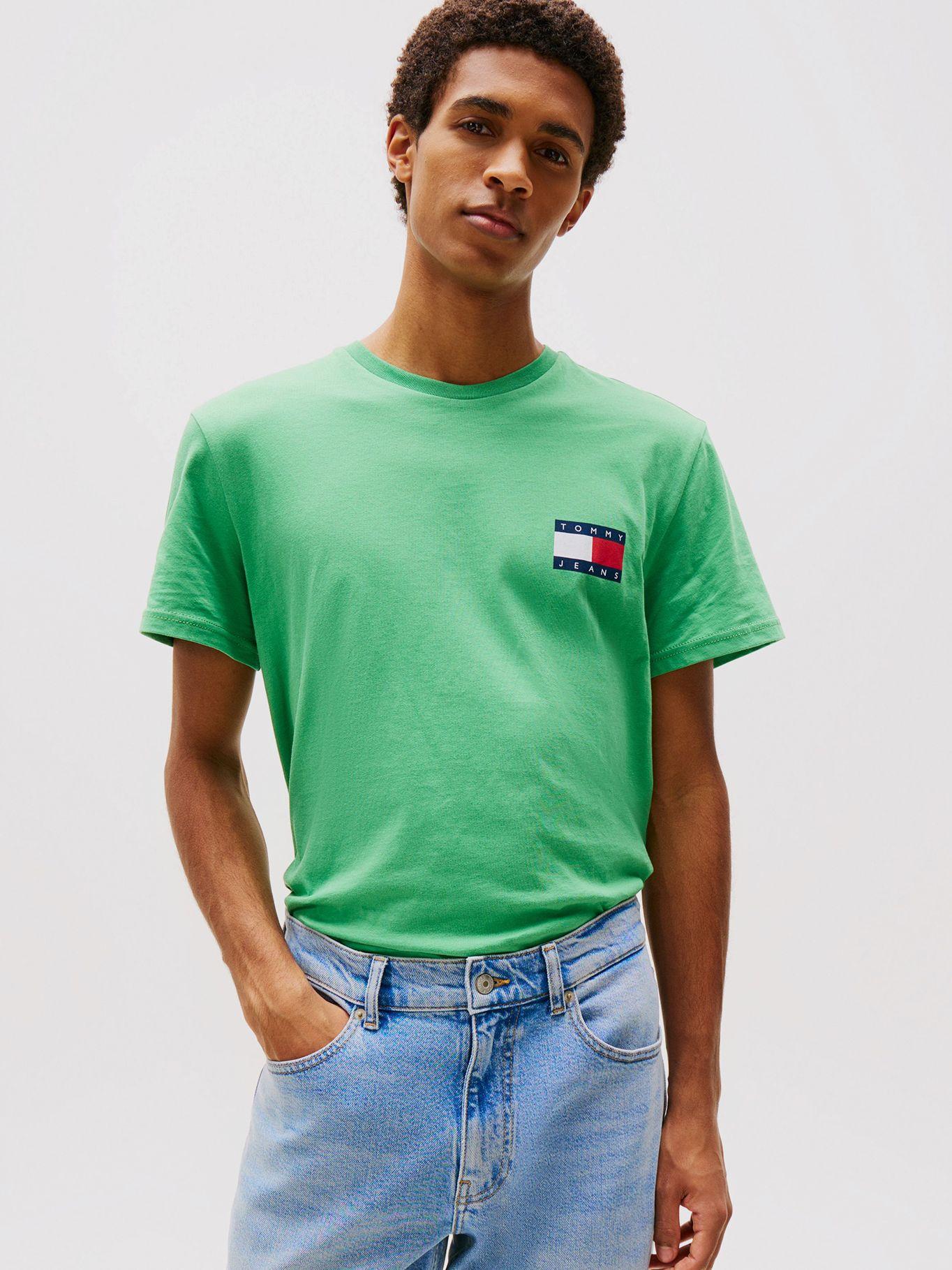 Polera Essential Flag Logo Verde Tommy Jeans-0