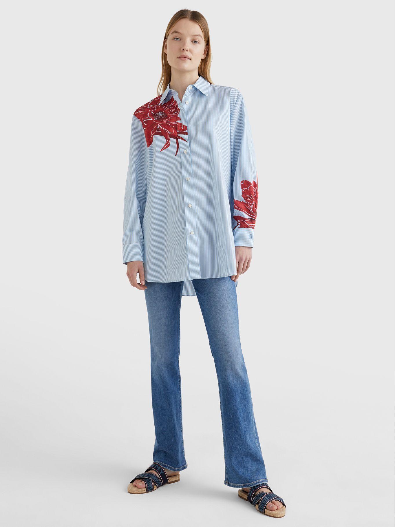 Camisa Stripe Boyfriend Celeste Tommy Hilfiger JN2-0