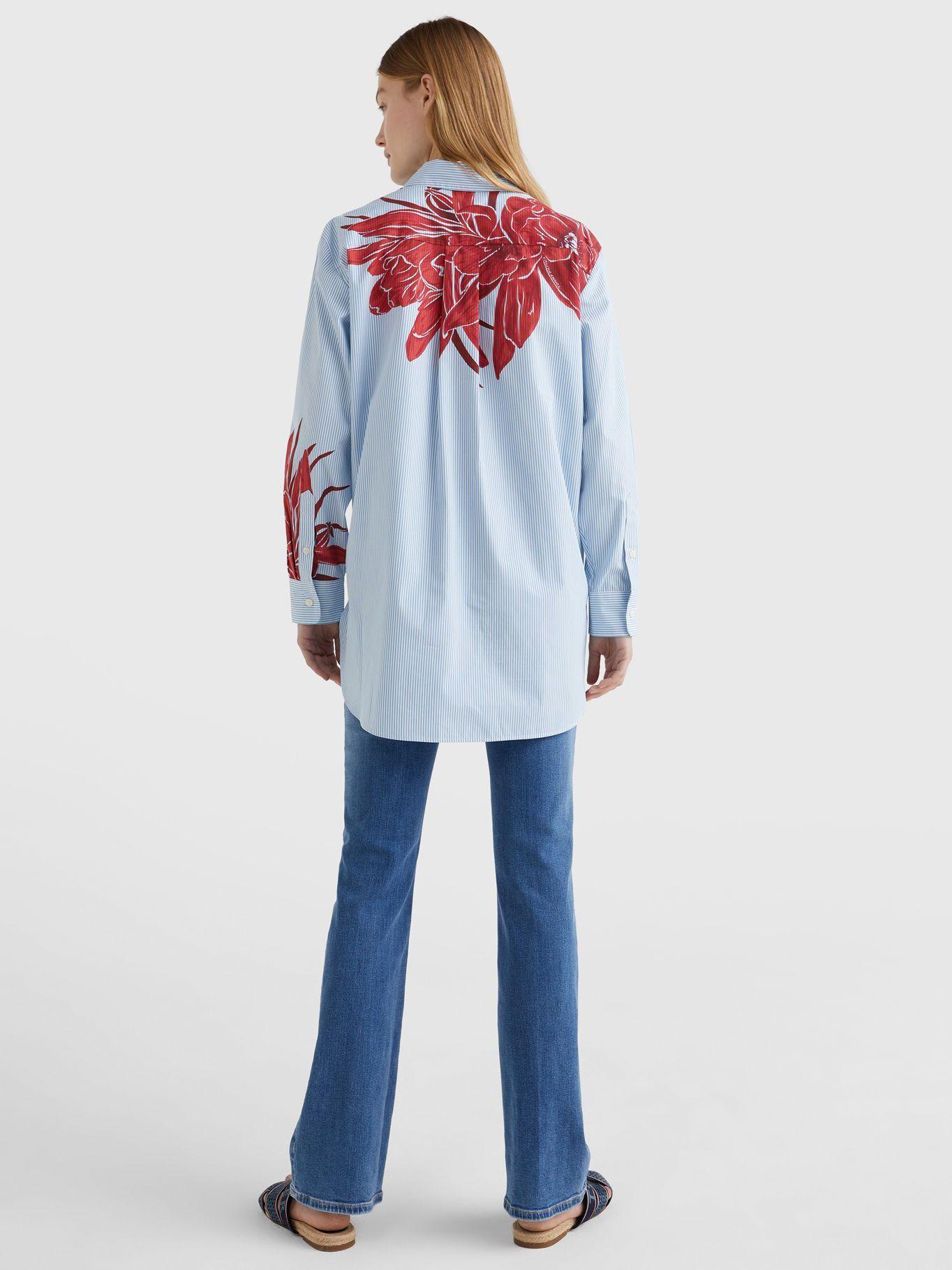 Camisa Stripe Boyfriend Celeste Tommy Hilfiger JN2-1