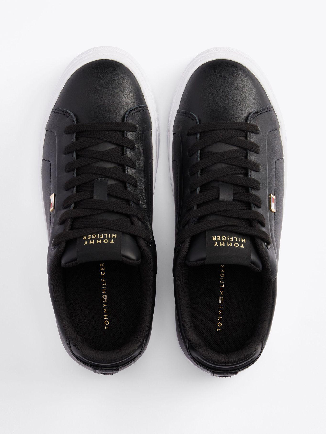 Zapatillas Icon Court Flag De Cuero Negro Tommy Hilfiger-2