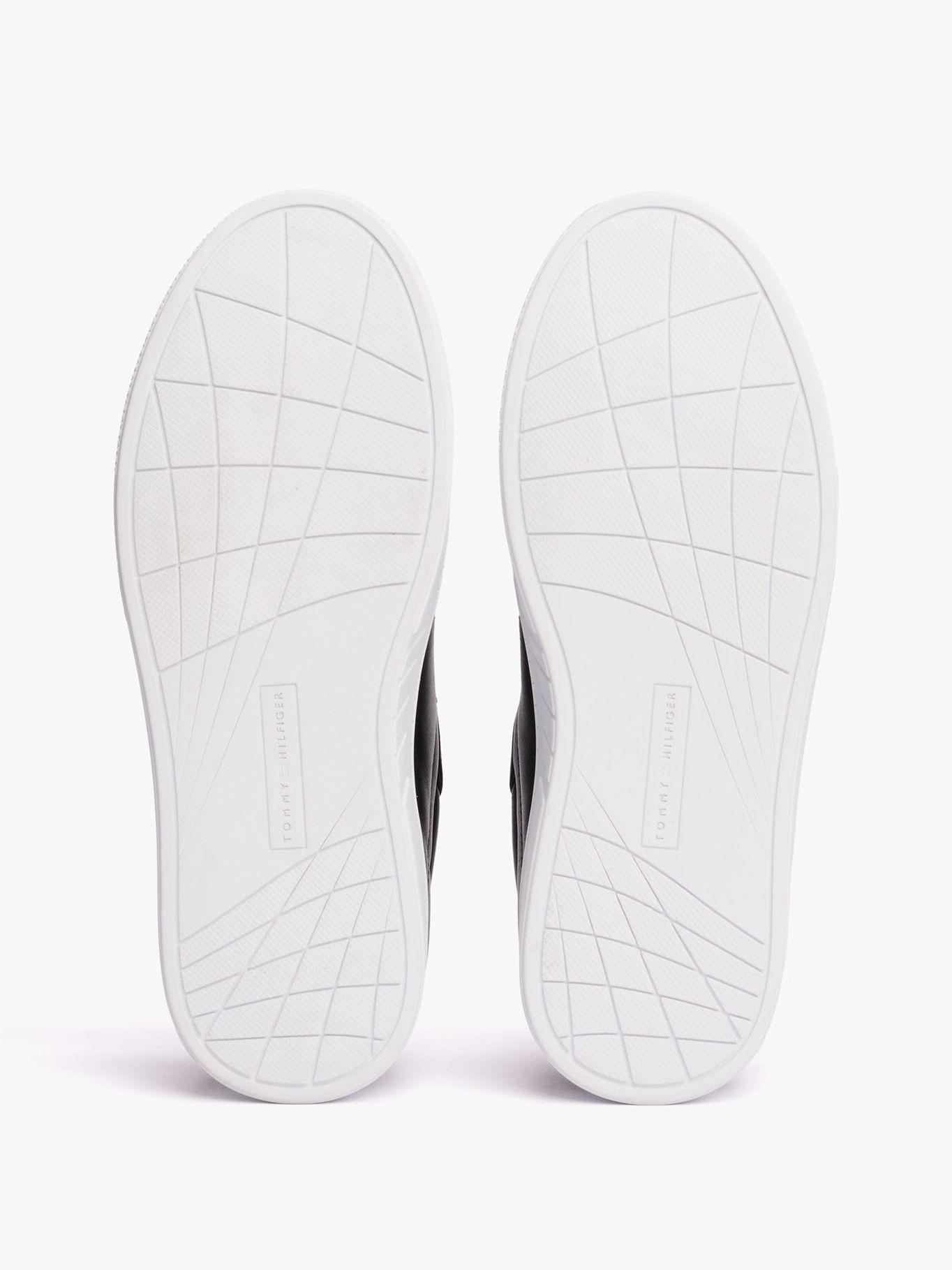Zapatillas Icon Court Flag De Cuero Negro Tommy Hilfiger-3
