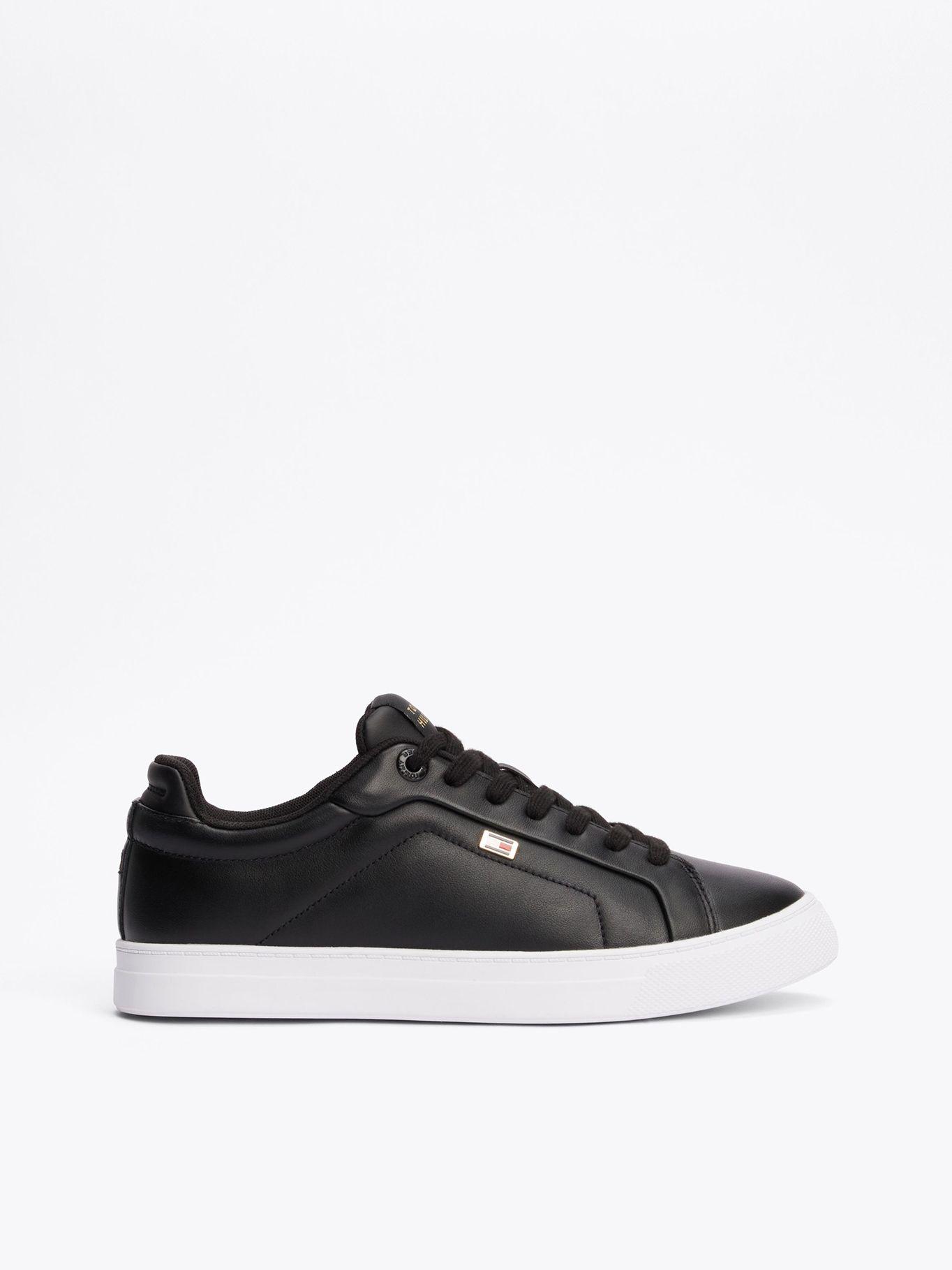 Zapatillas Icon Court Flag De Cuero Negro Tommy Hilfiger-4