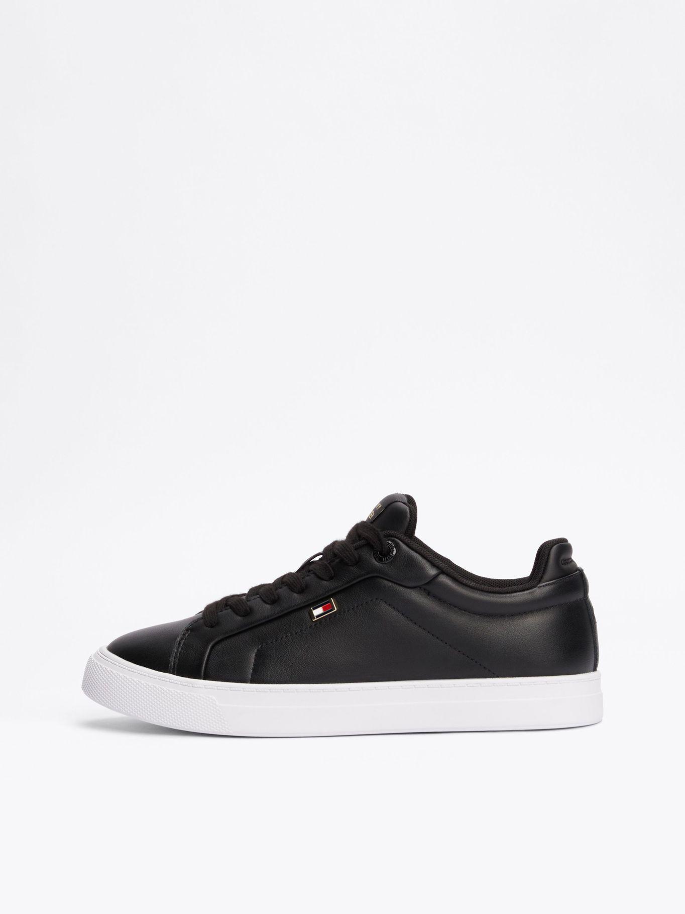 Zapatillas Icon Court Flag De Cuero Negro Tommy Hilfiger-5