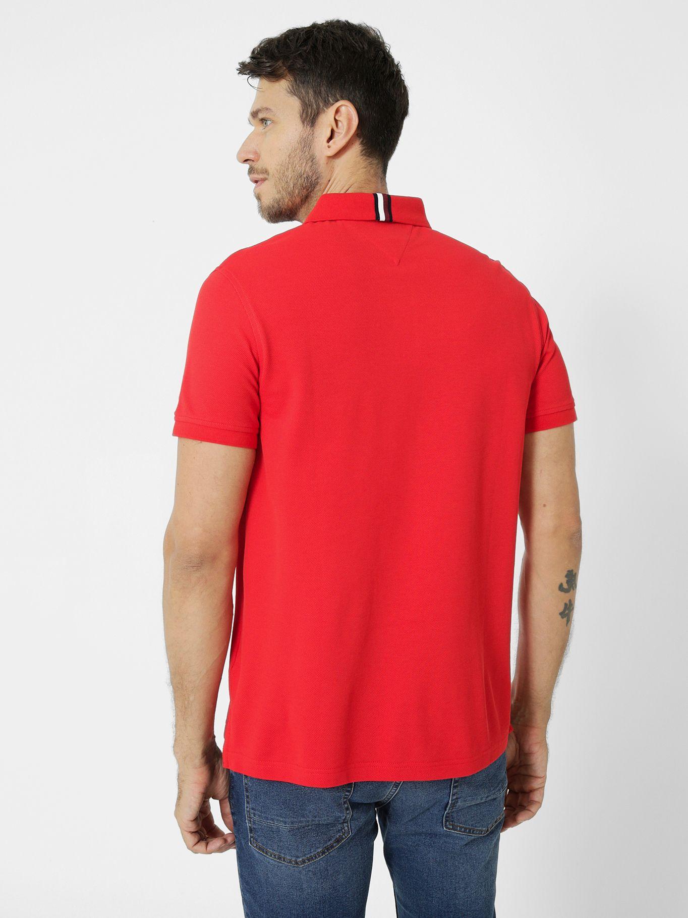 Polo Monogram Regular Fit Rojo Tommy Hilfiger-2
