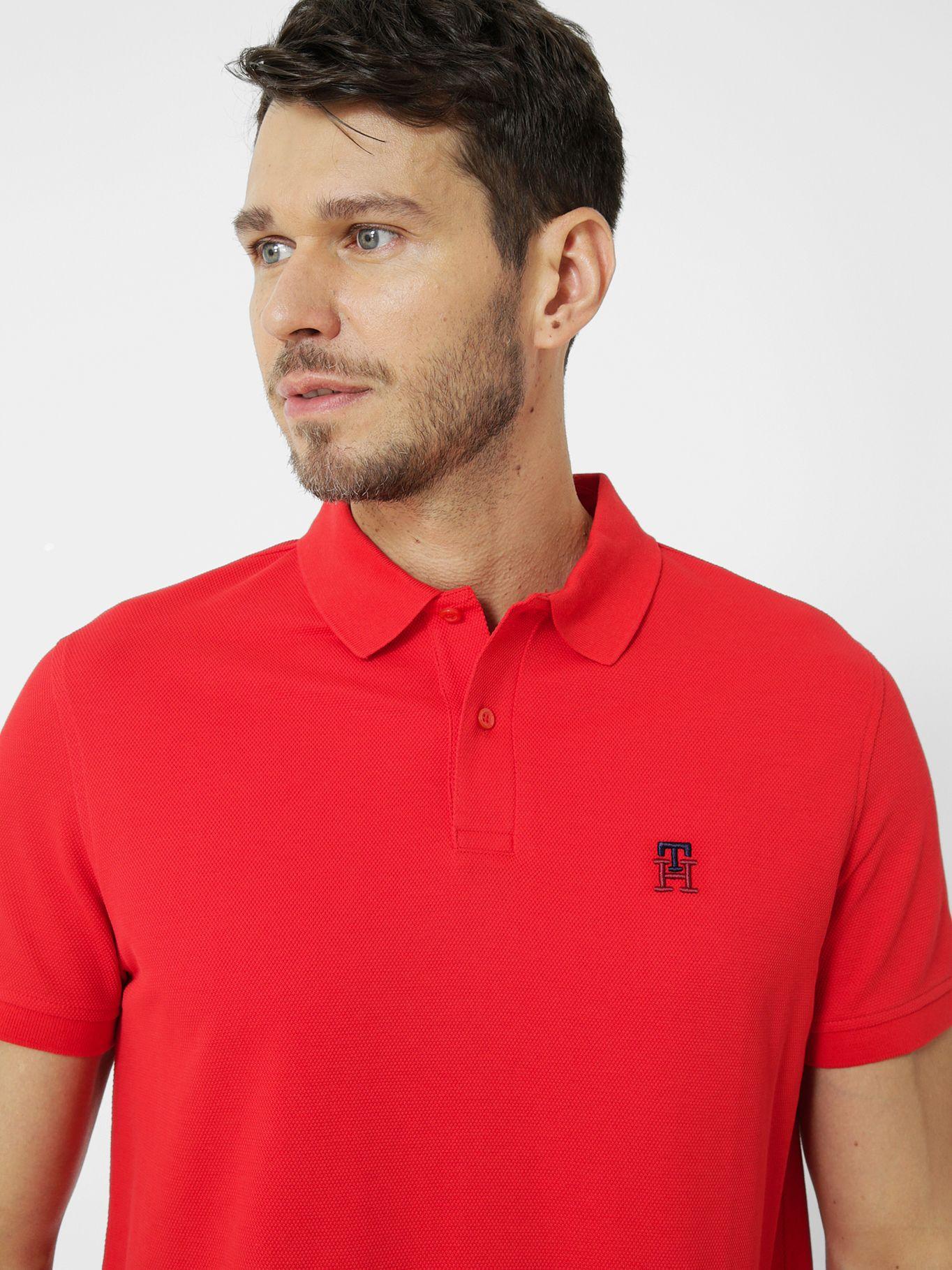 Polo Monogram Regular Fit Rojo Tommy Hilfiger-3