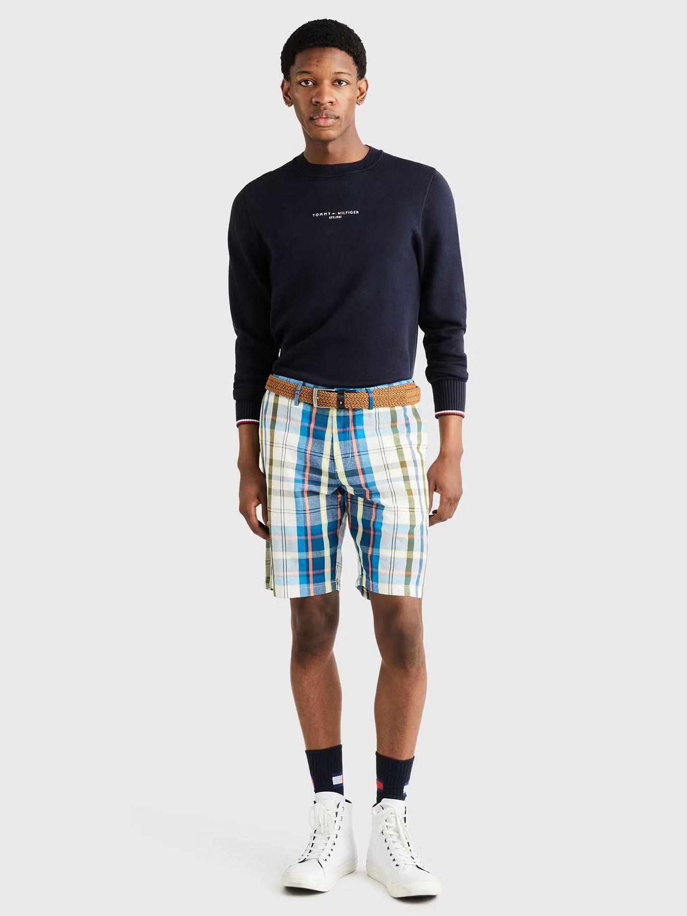 Sweater C-Neck Con Logo Bordado Azul Tommy Hilfiger-1