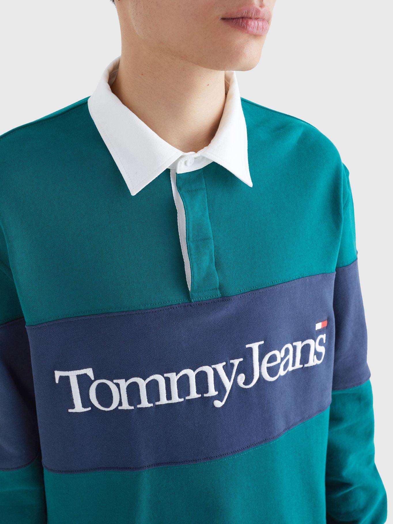 Polera Linear Rugby Logo Verde Tommy Jeans-3
