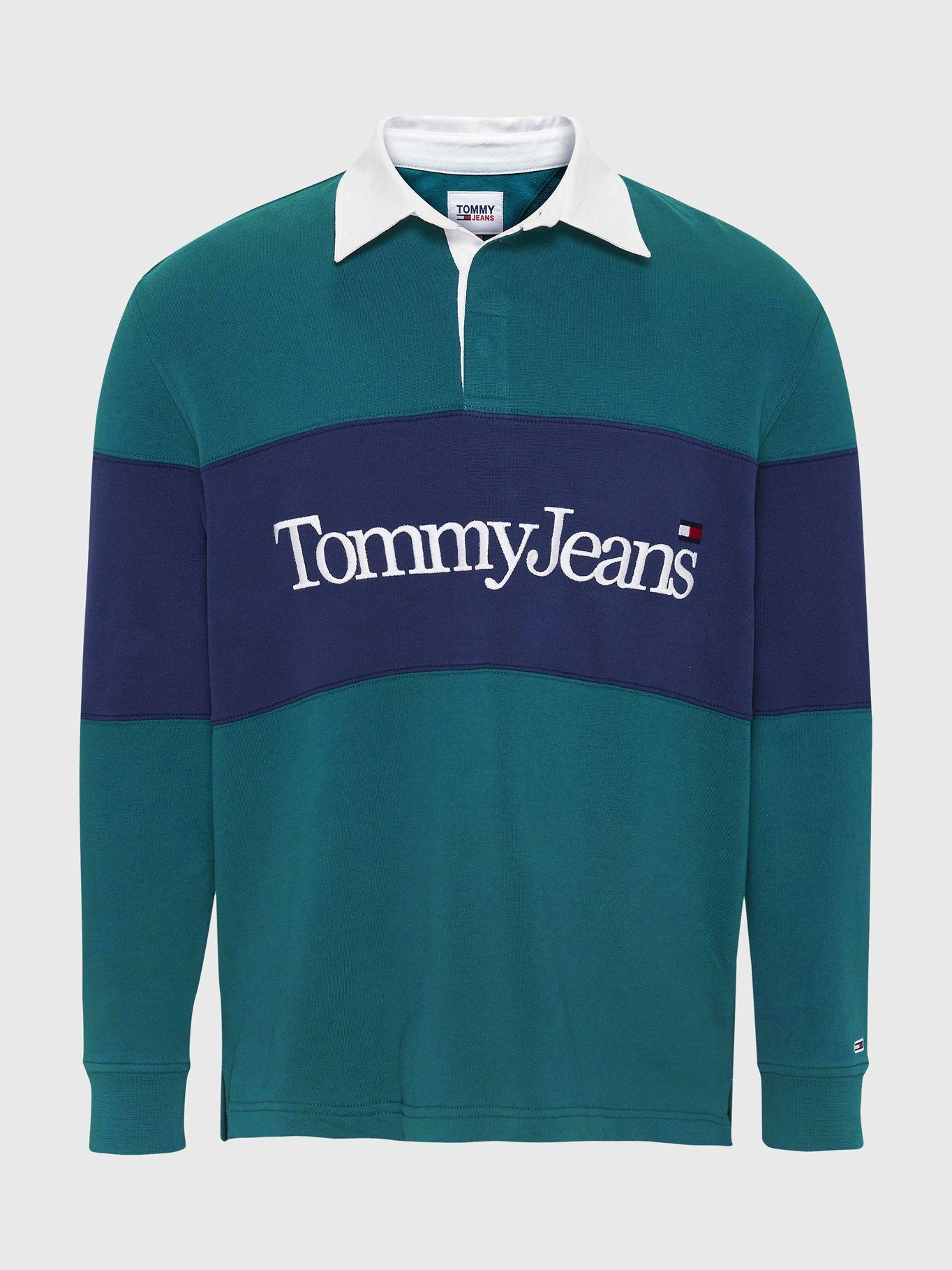 Polera Linear Rugby Logo Verde Tommy Jeans-4