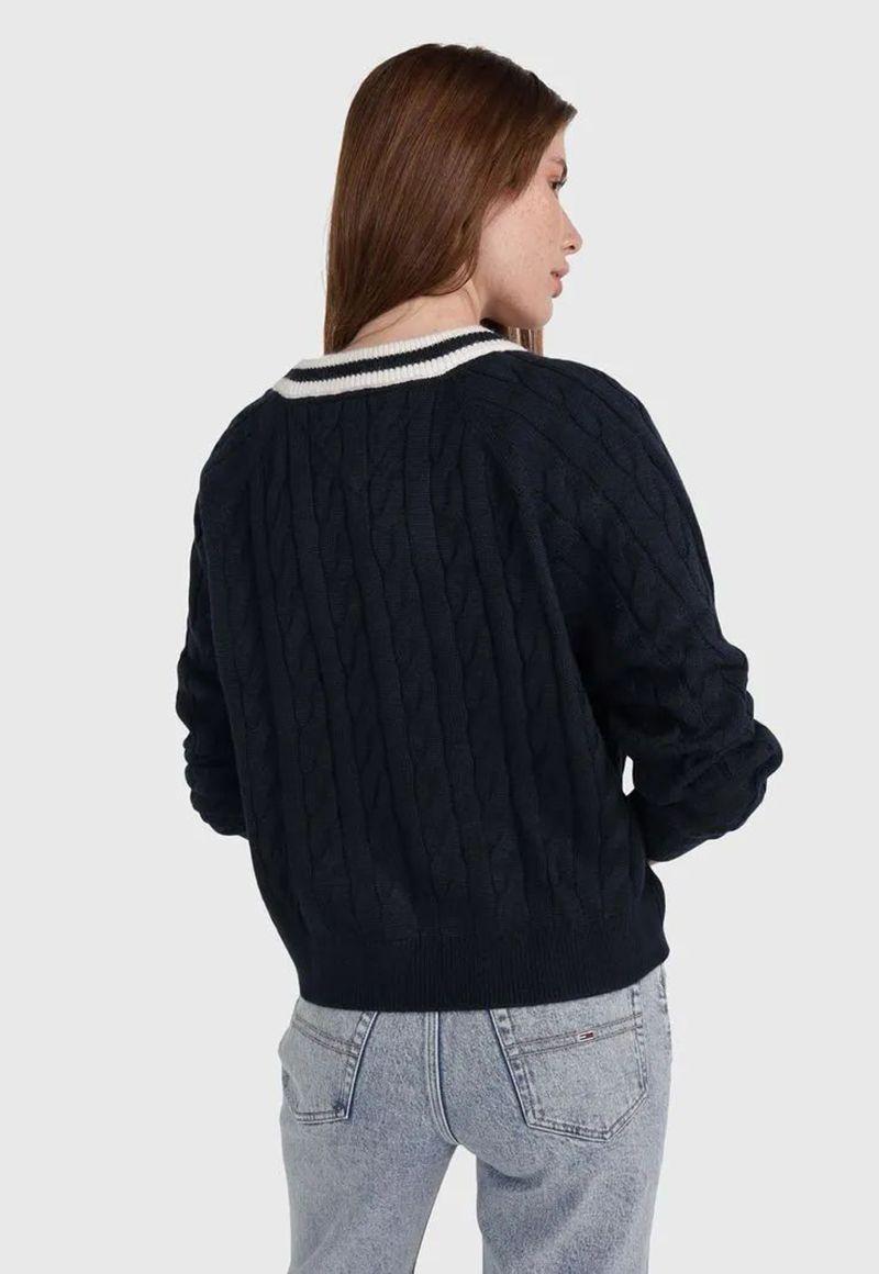 SWEATER ACANALADO LOGO AZUL TOMMY JEANS-2