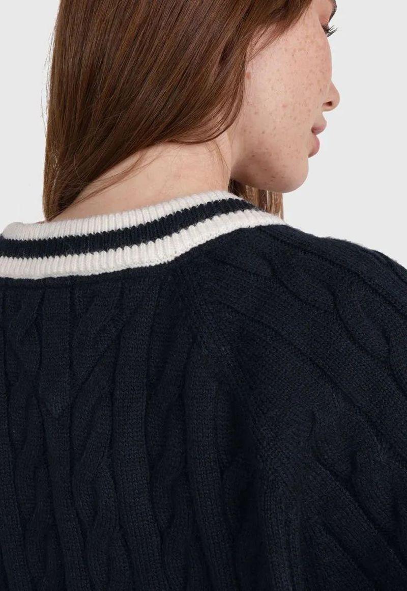 SWEATER ACANALADO LOGO AZUL TOMMY JEANS-4