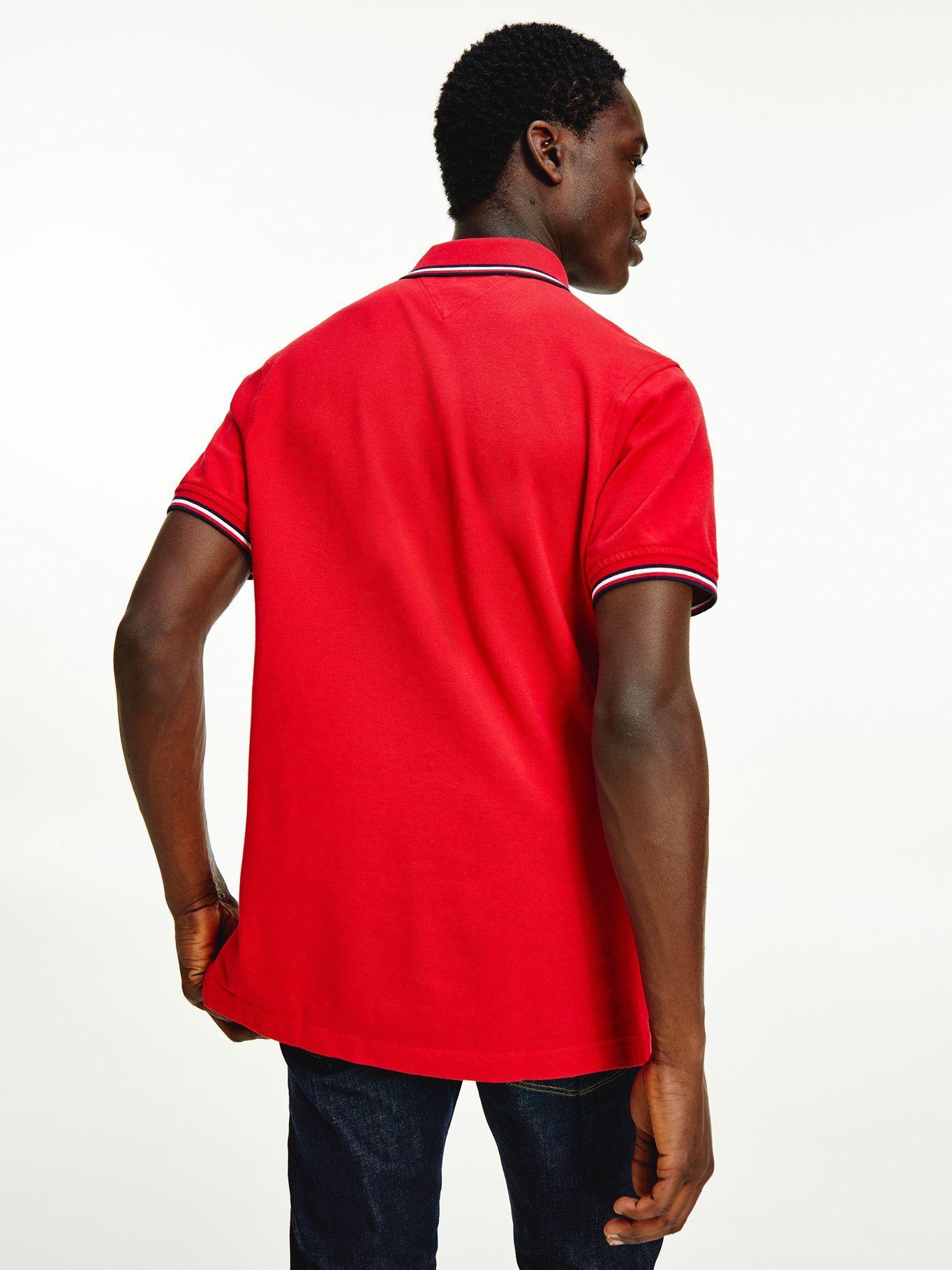 Polo Tommy Tipped Slim Rojo Tommy Hilfiger-1