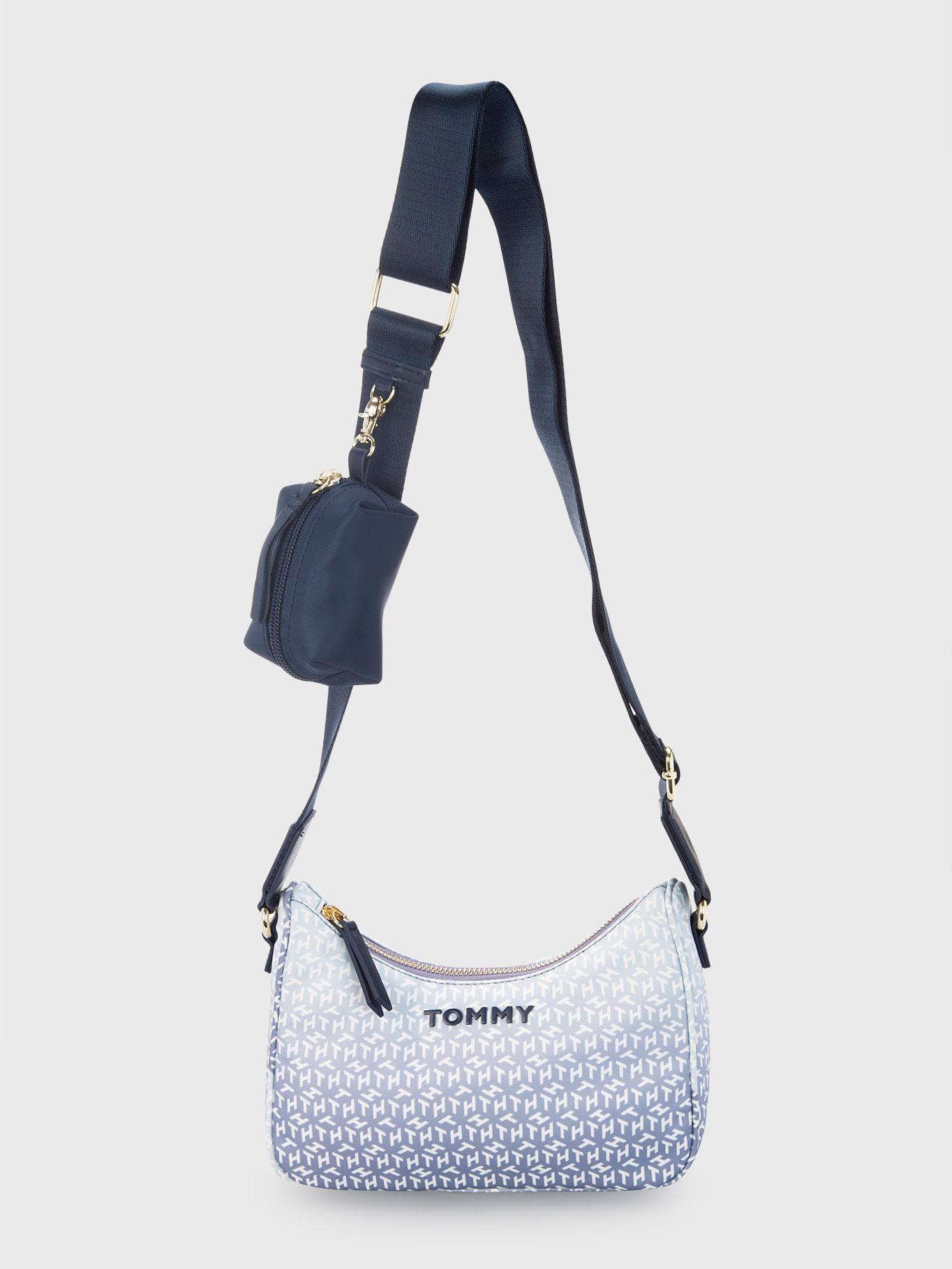Cartera Mini Hobo Monogram Celeste Tommy Hilfiger-0