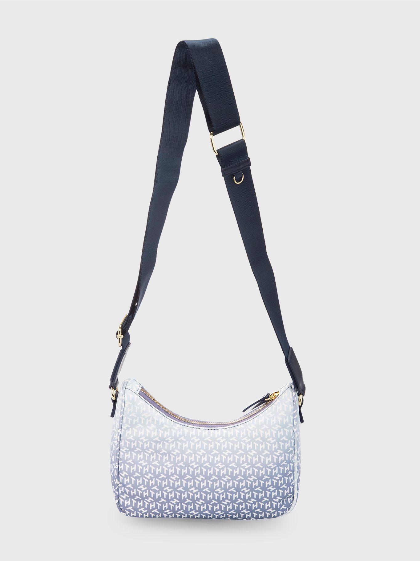 Cartera Mini Hobo Monogram Celeste Tommy Hilfiger-1