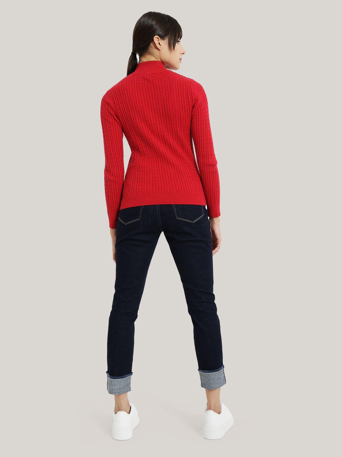 SWEATER SOLID DE ALGODÓN CIERRE ROJO TOMMY HILFIGER-2