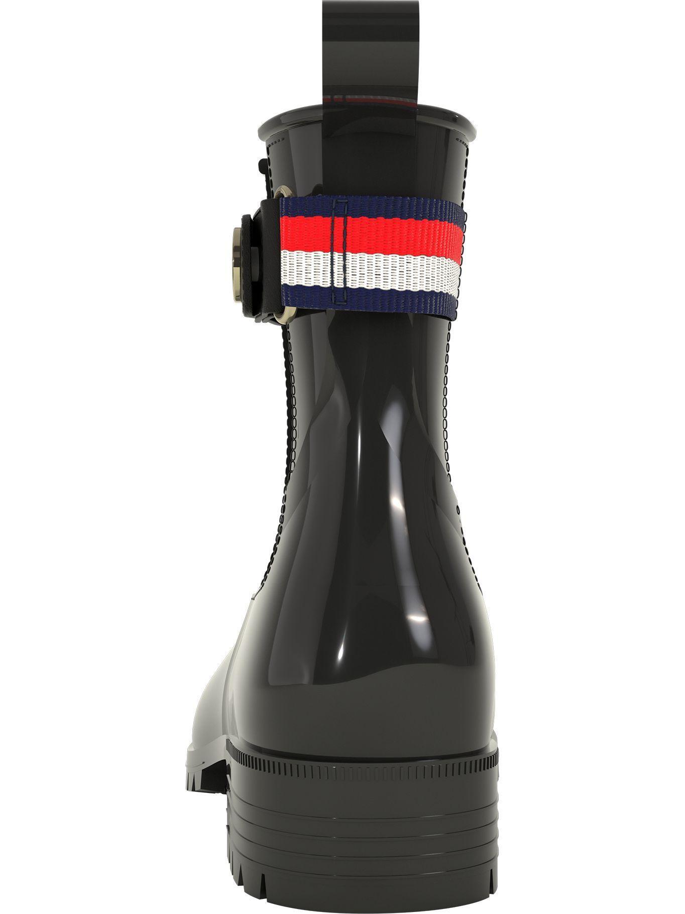 Botas De Lluvia Metallic Negro Tommy Hilfiger-4