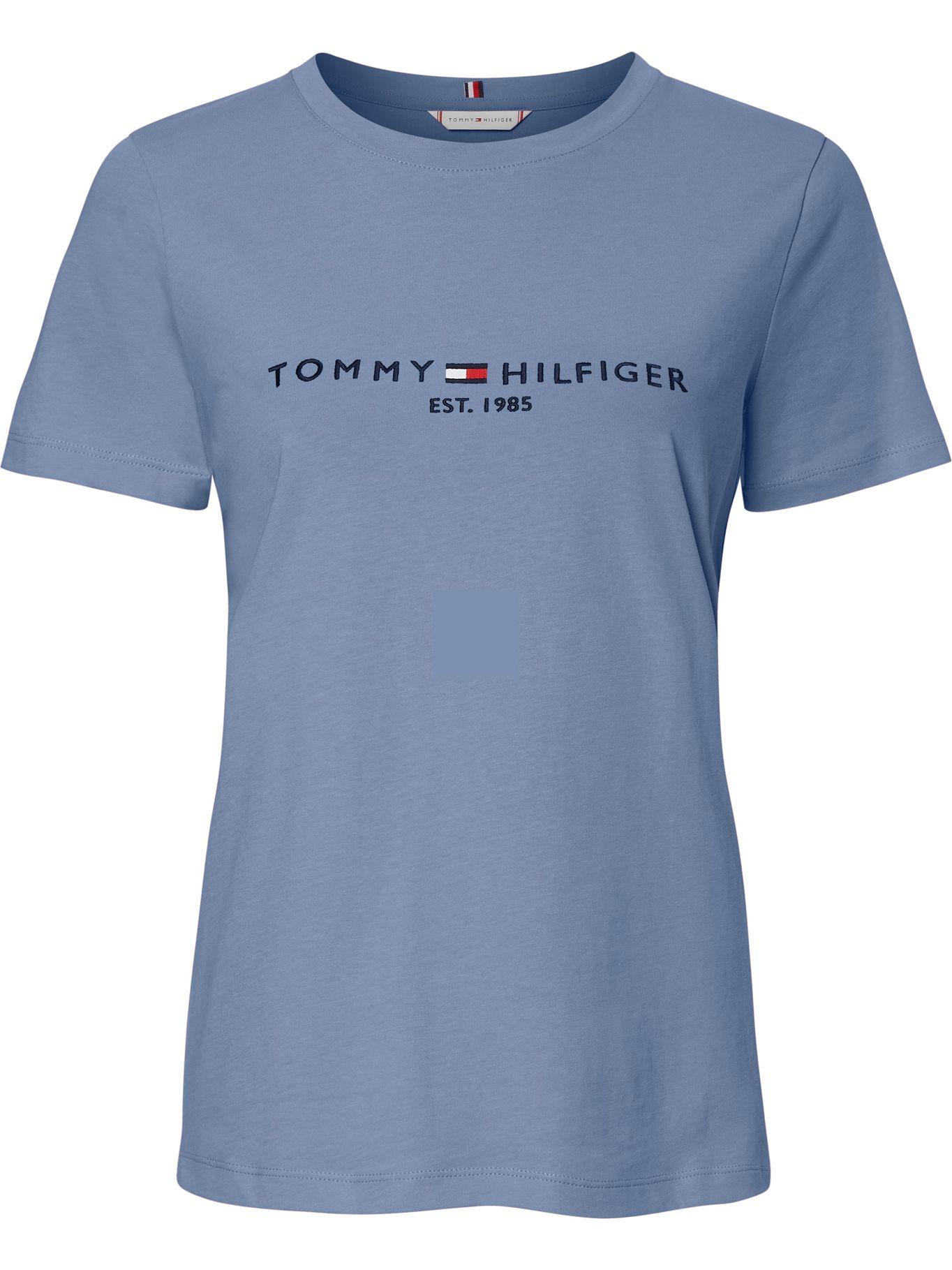 Polera Essential C-Neck Con Logo Celeste Tommy Hilfiger-0