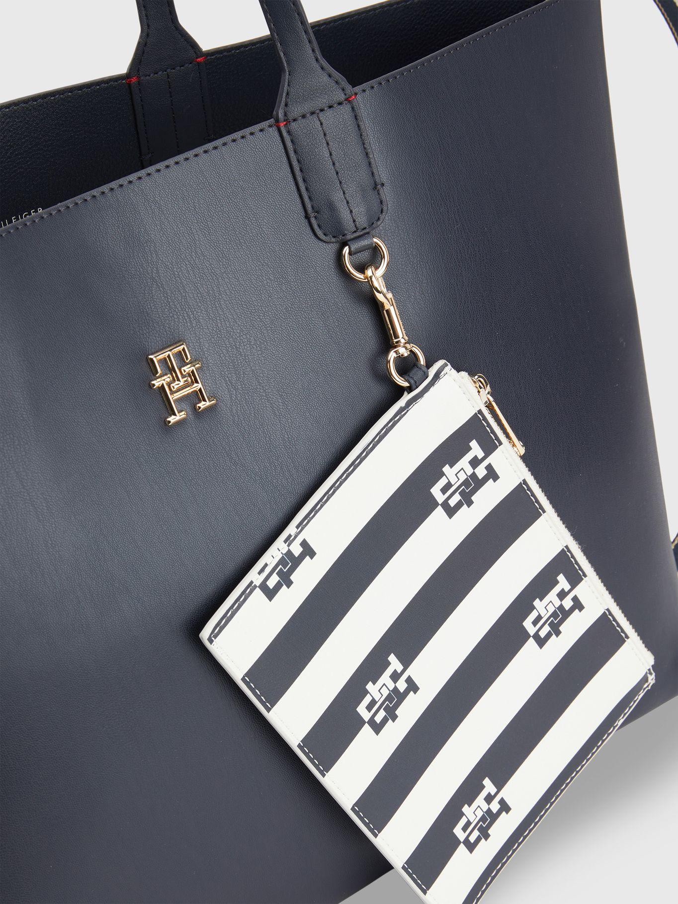 Tote Iconic Con Cinta De Rayas Azul Tommy Hilfiger-3