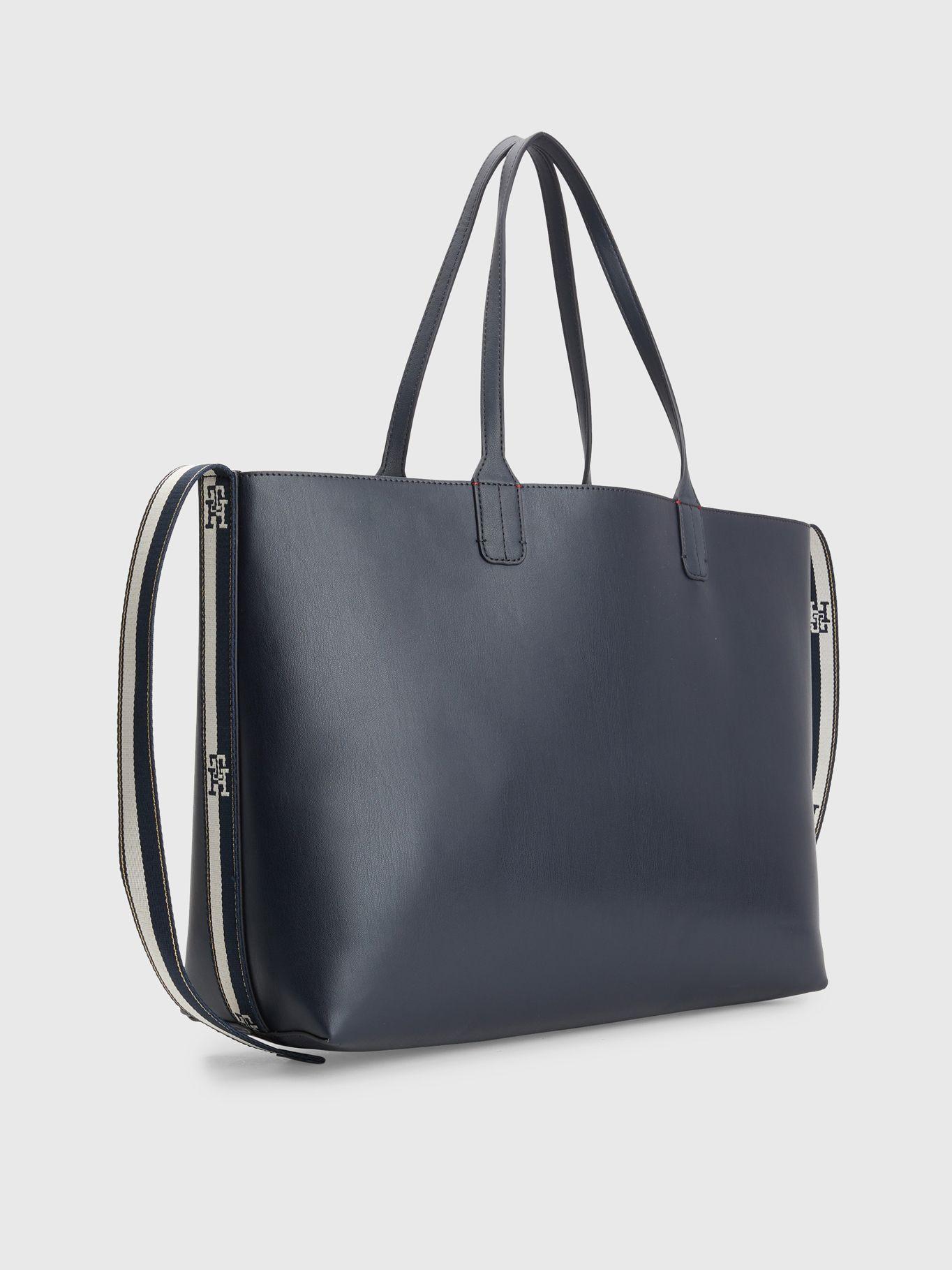 Tote Iconic Con Cinta De Rayas Azul Tommy Hilfiger-2