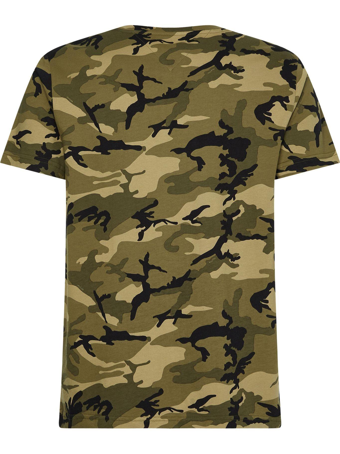 Polera Camo Print Logo Verde Tommy Hilfiger-1