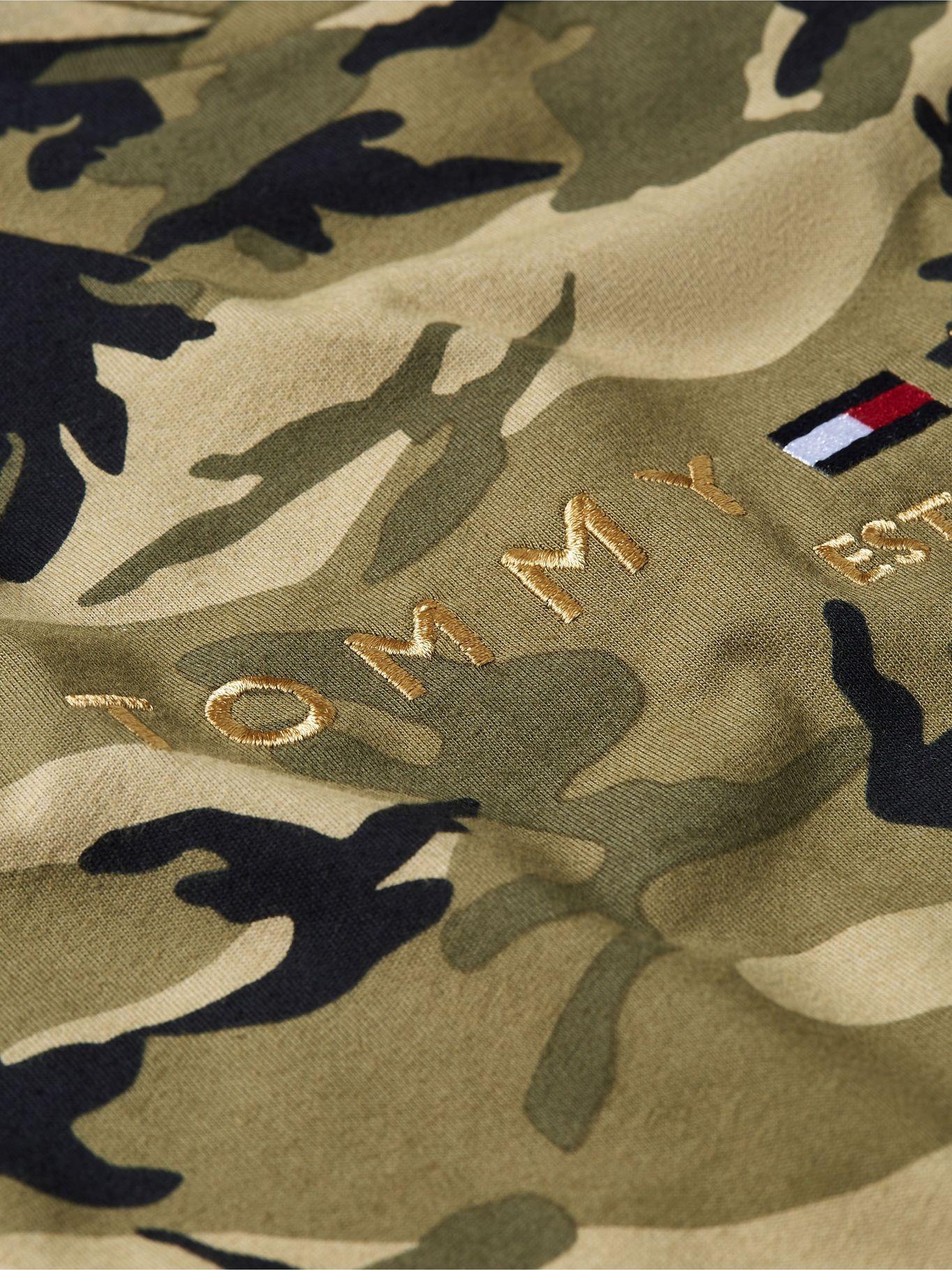 Polera Camo Print Logo Verde Tommy Hilfiger-3