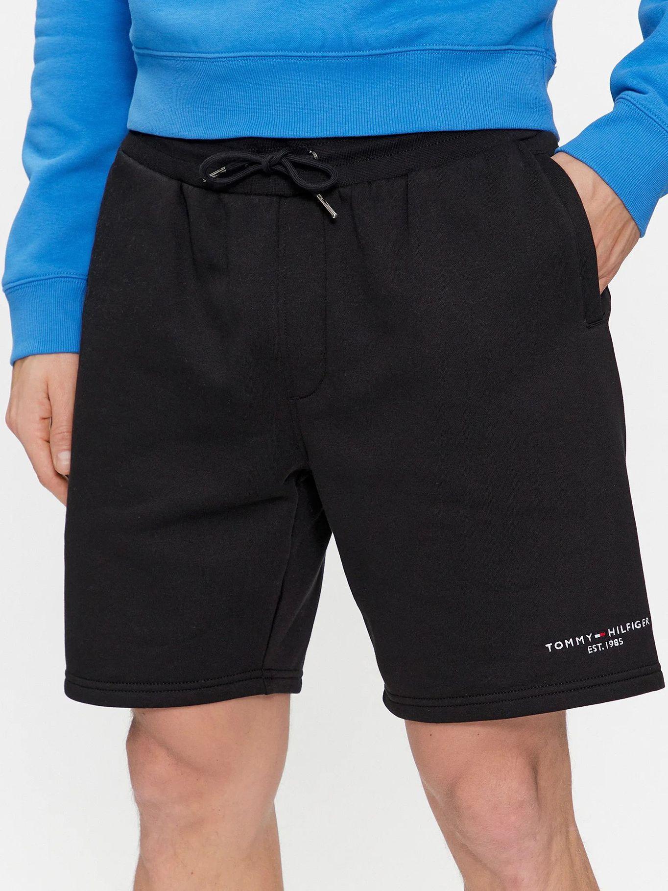 Short Solid De Algodón Con Cordón Negro Tommy Hilfiger-0