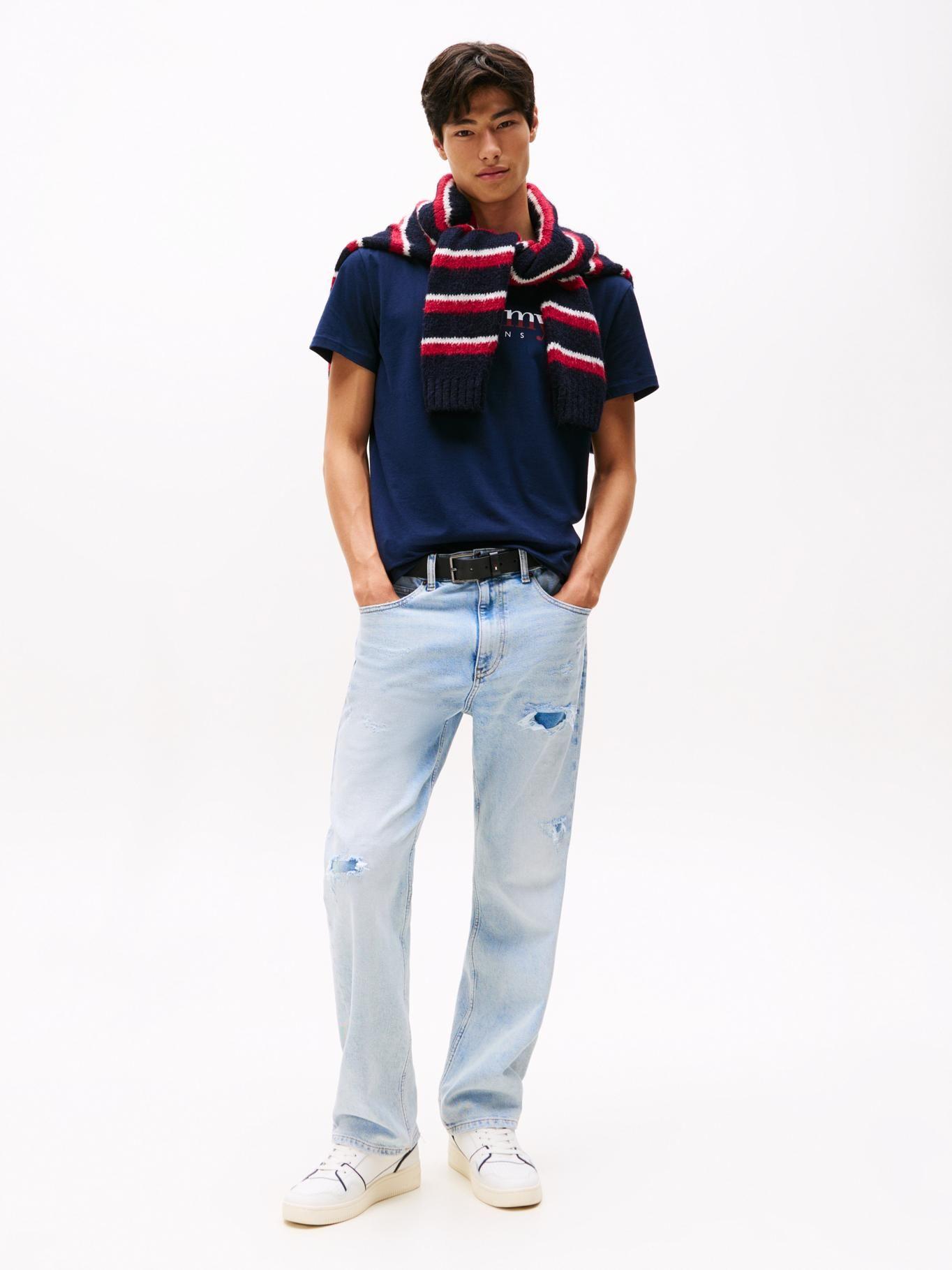 Polera De Punto Con Logo Azul Tommy Jeans-1