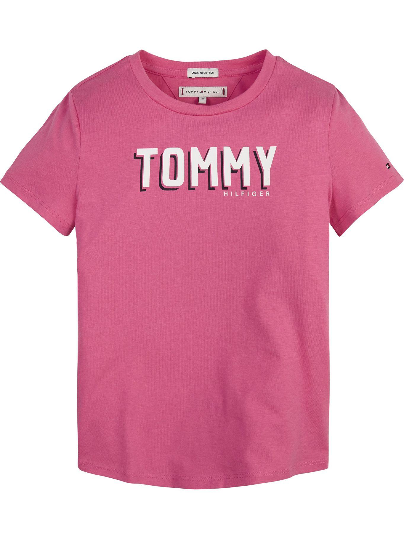 Polera Essential Logo Print Rosado Tommy Hilfiger-0