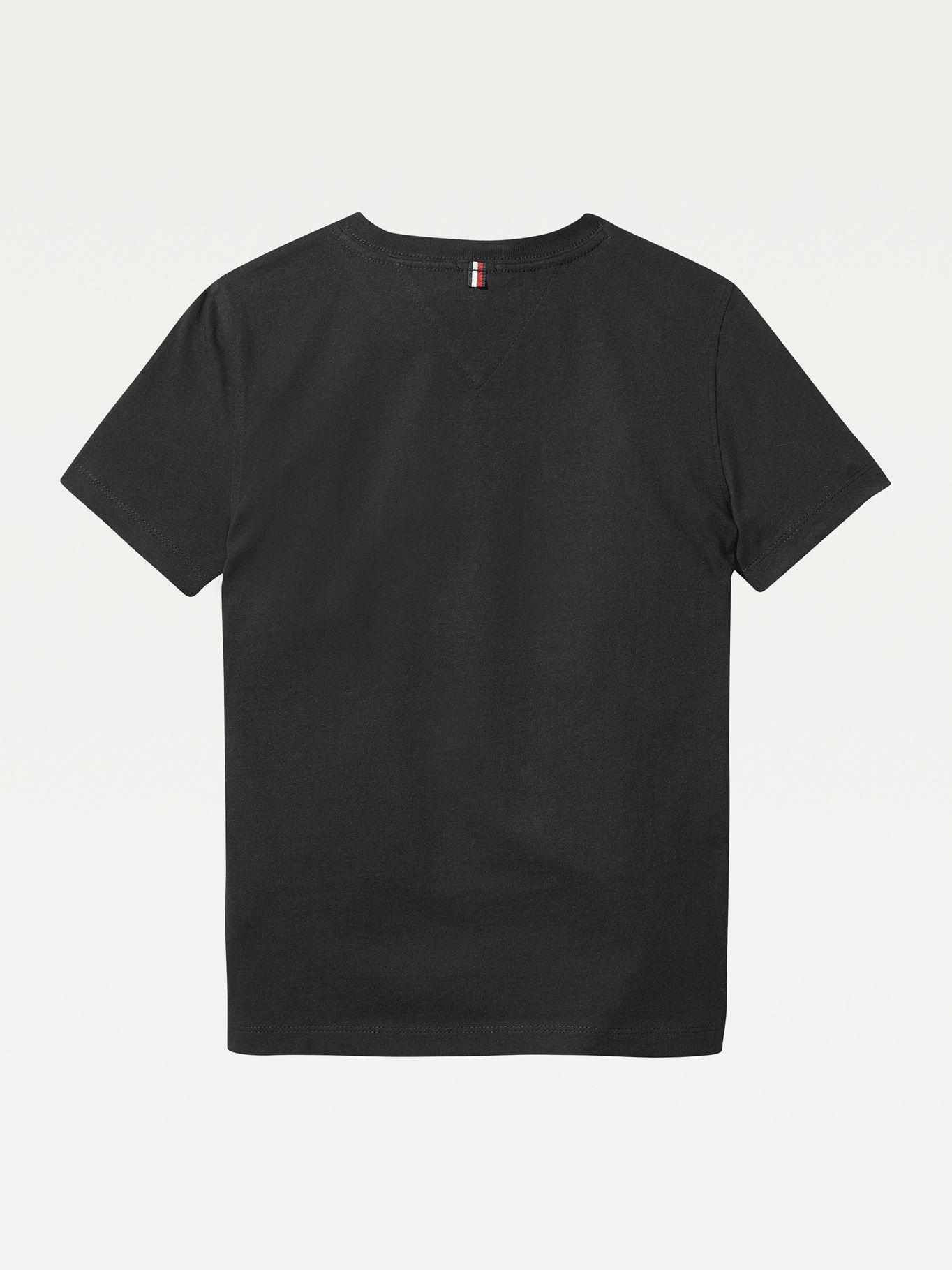 Polera De Niño Essential Neck Negro Tommy Hilfiger-1