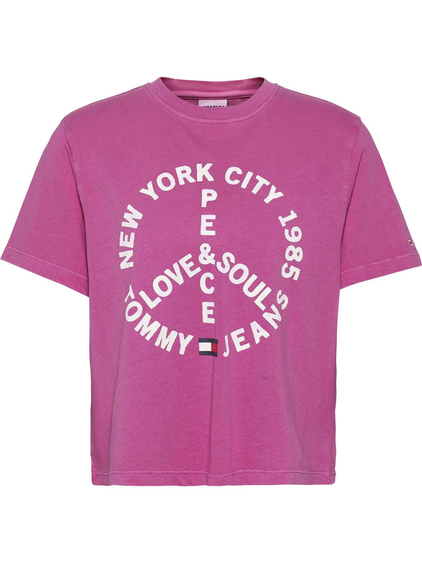 Polera Crop Positivitees Fucsia Tommy Jeans M2-0