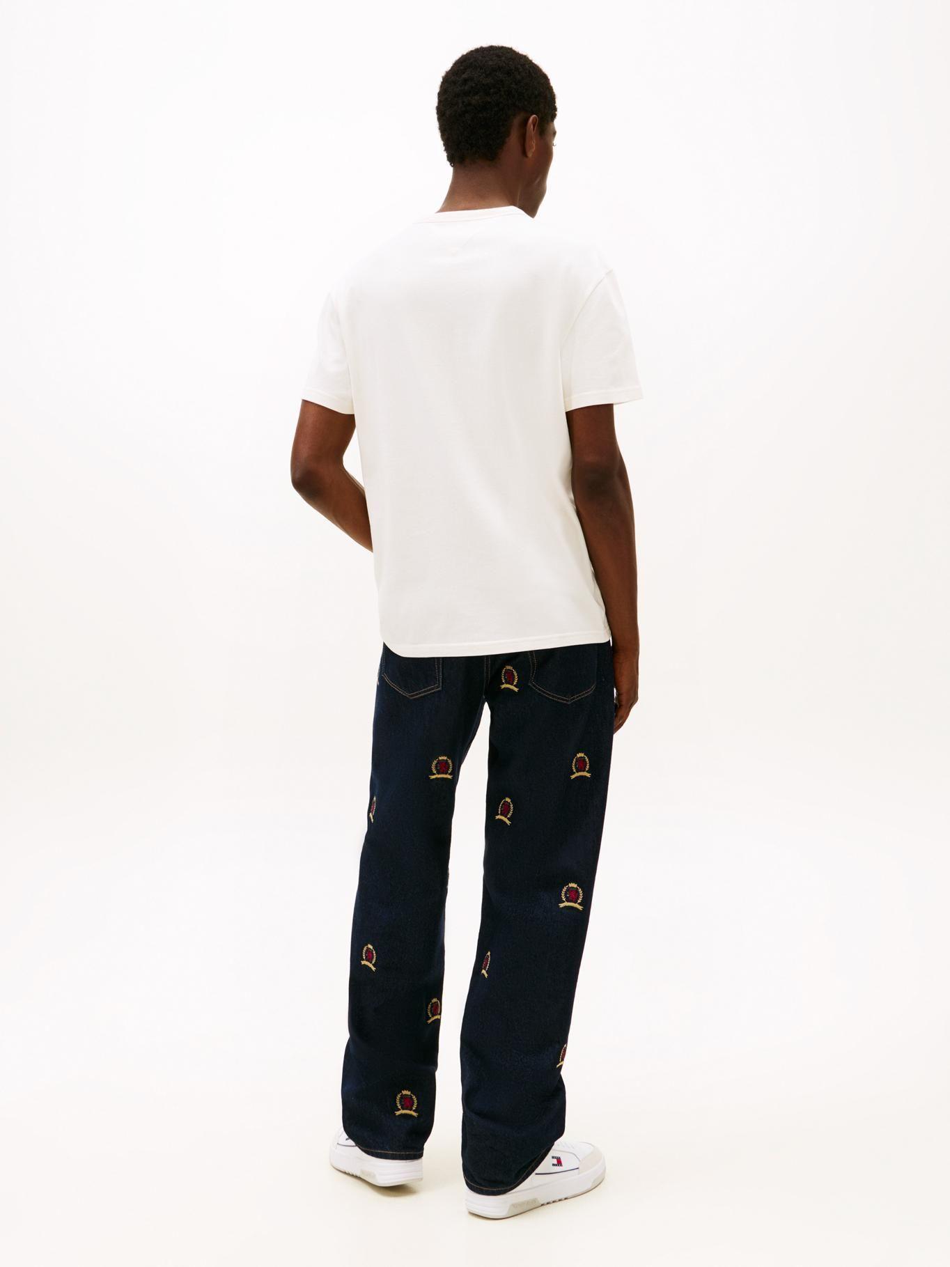 Polera De Aplicación De Logo Regular Tommy Jeans Blanco-2